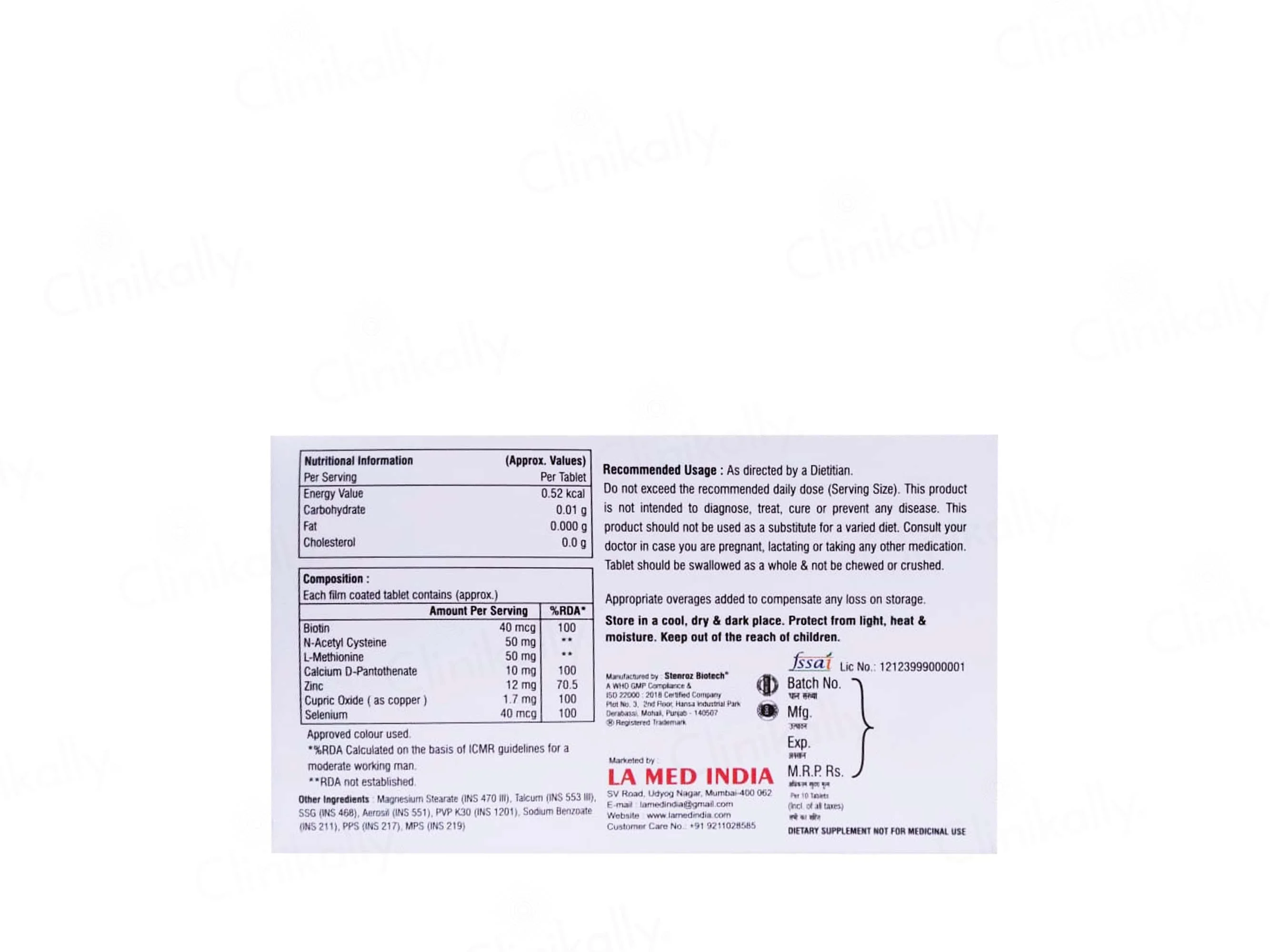 Laxet Forte Tablet For Hair, Skin & Nails - Image 2