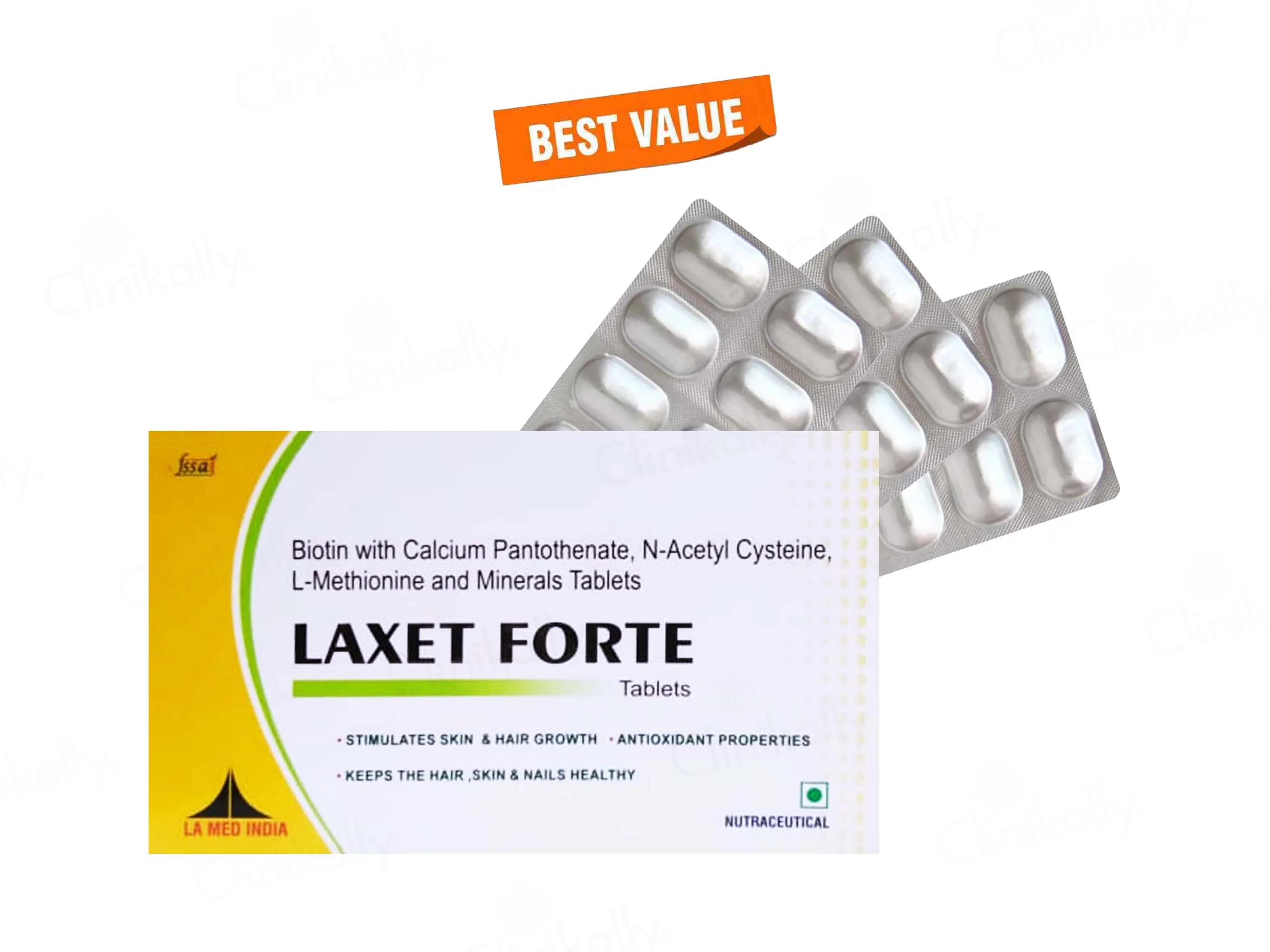 Laxet Forte Tablet For Hair, Skin & Nails - Image 5