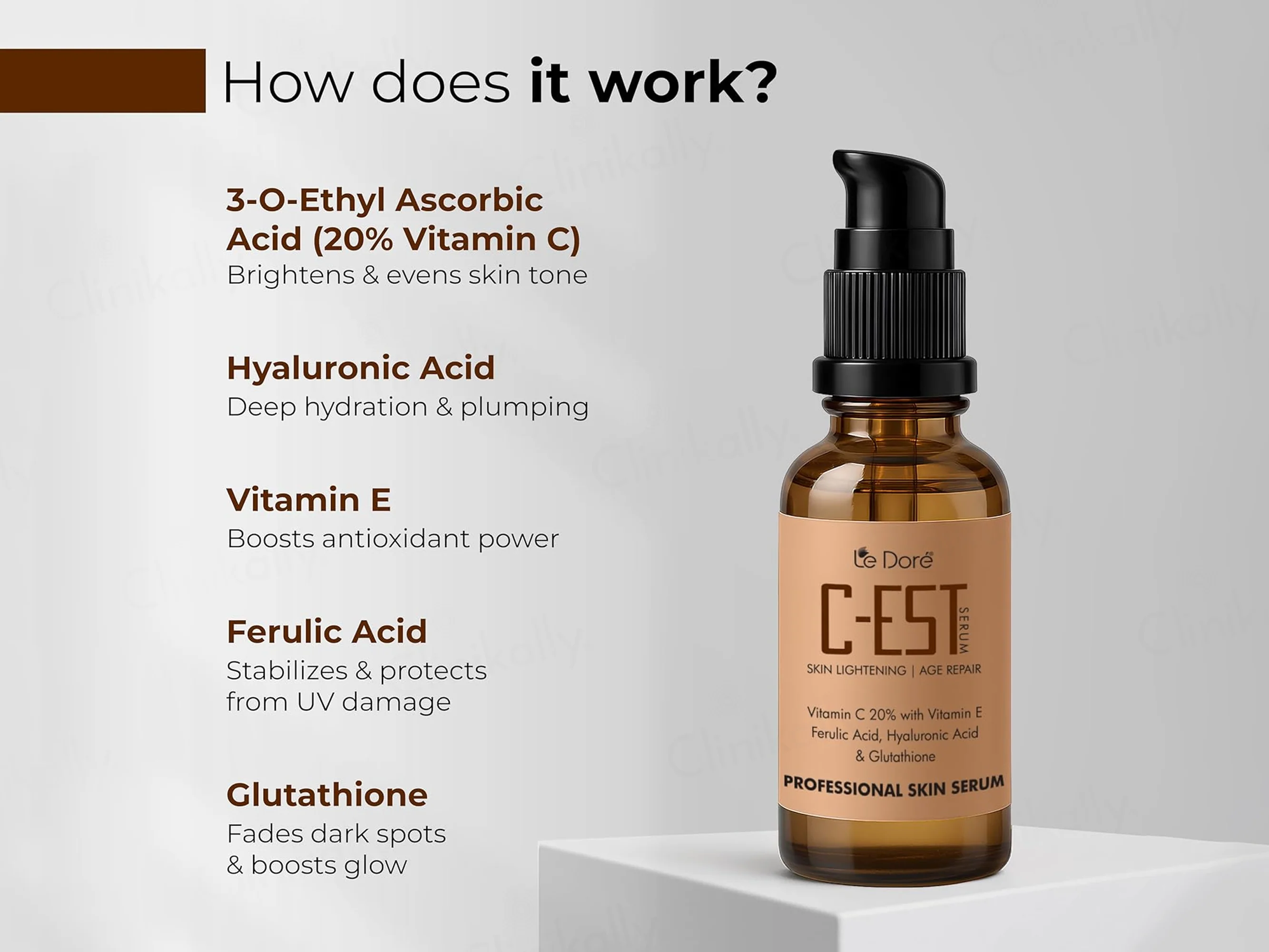 Le Dore C-EST Vitamin C 20% Skin Lightening Serum - Image 4