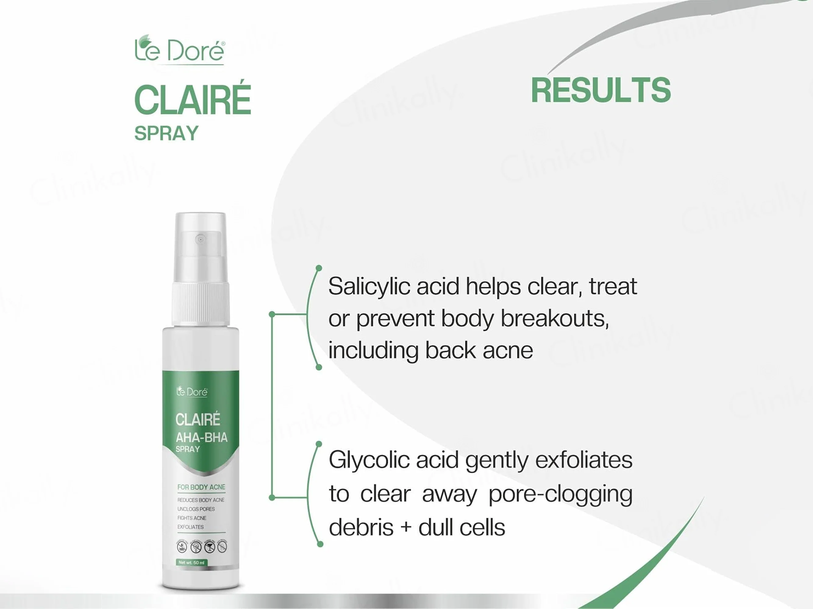 Le Dore Claire AHA-BHA Body Acne Spray - Image 4