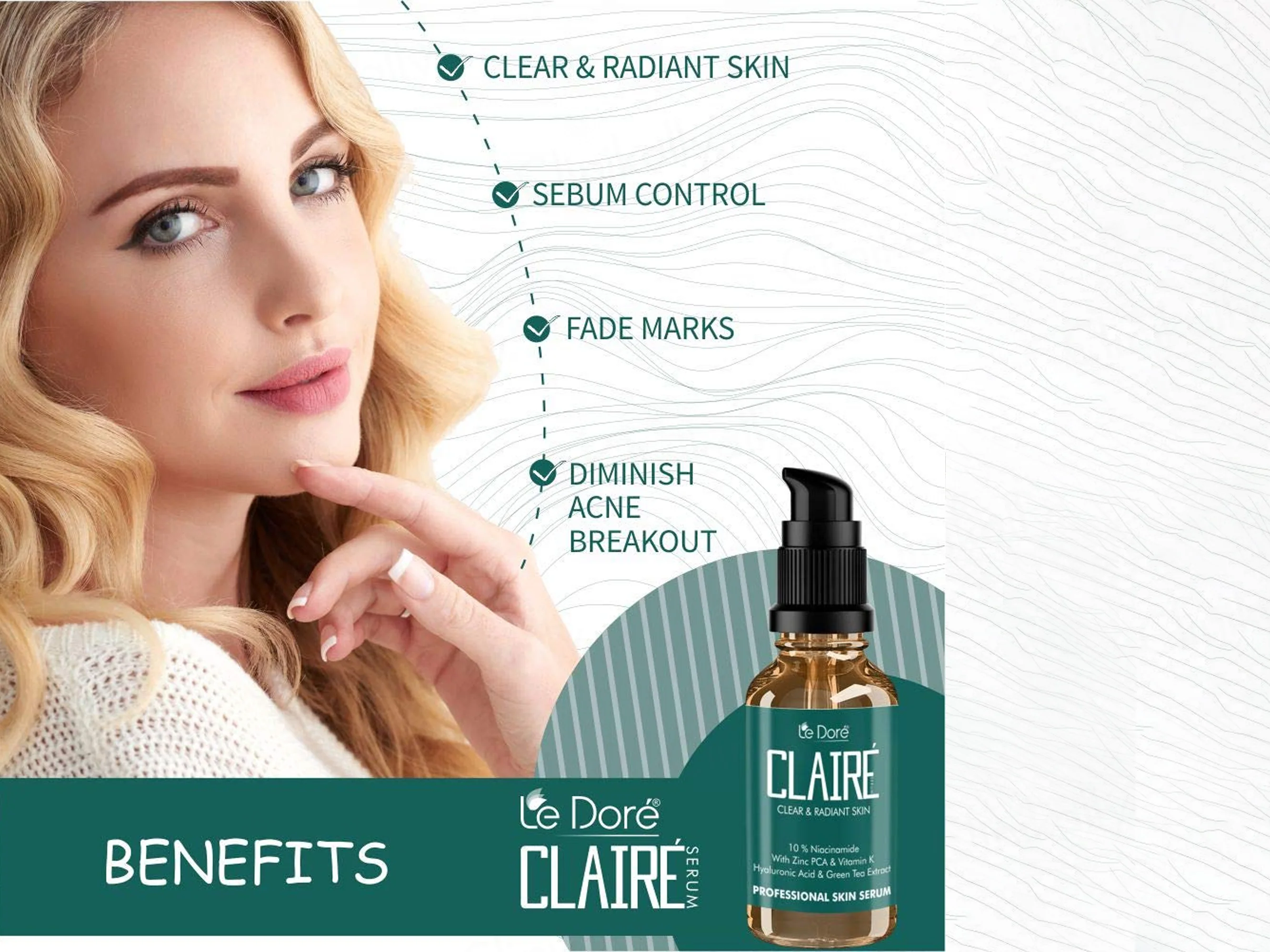 Le Dore Claire Niacinamide Sebum Control Serum - Image 2