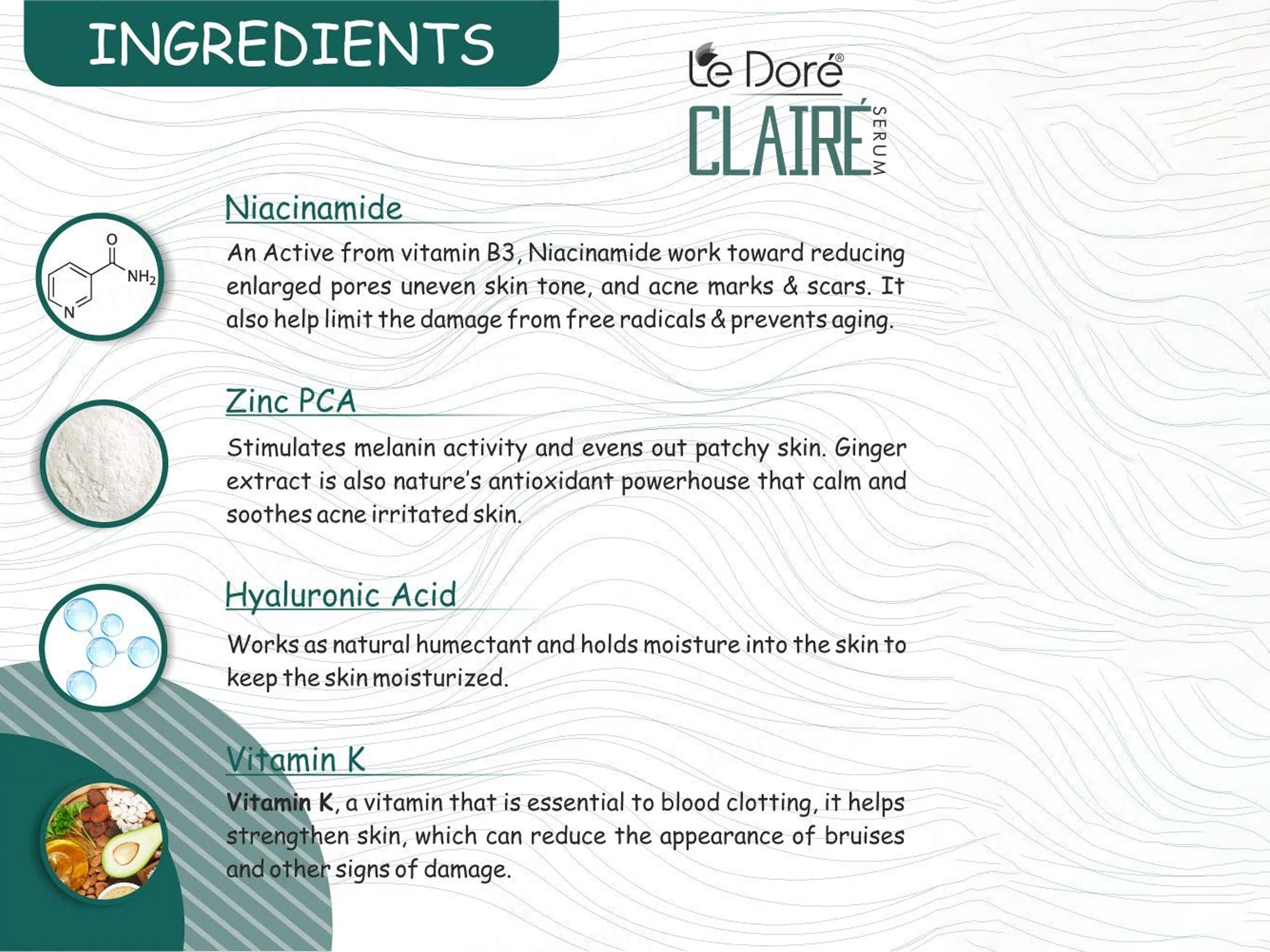 Le Dore Claire Niacinamide Sebum Control Serum - Image 3