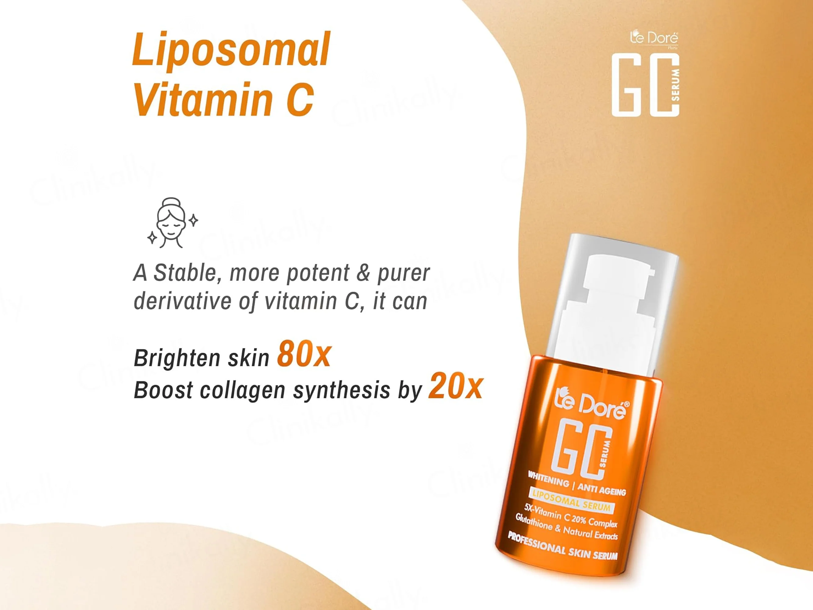 Le Dore GC 5X Vitamin C Liposomal Whitening & Anti Ageing Serum - Image 3