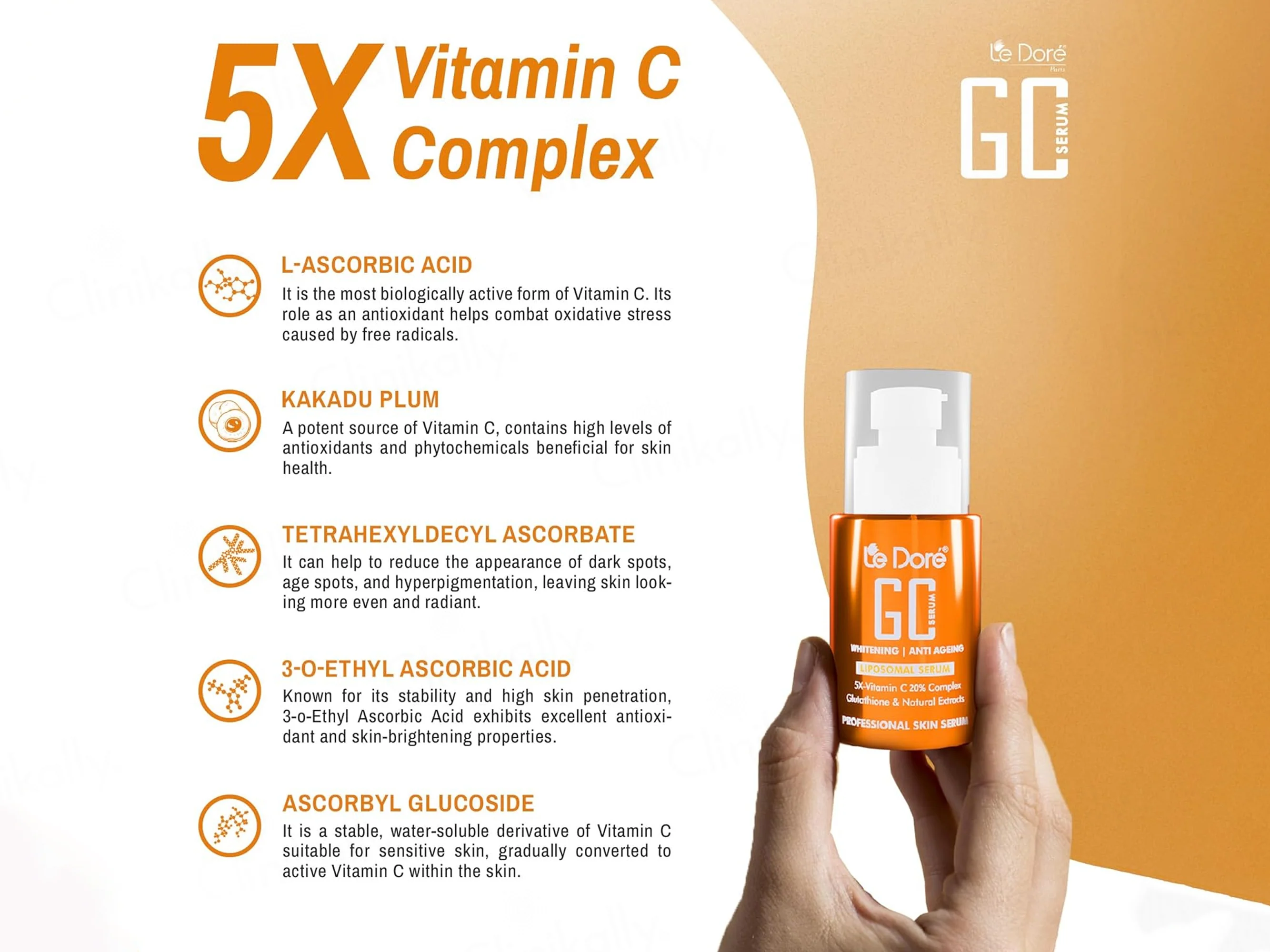 Le Dore GC 5X Vitamin C Liposomal Whitening & Anti Ageing Serum - Image 6