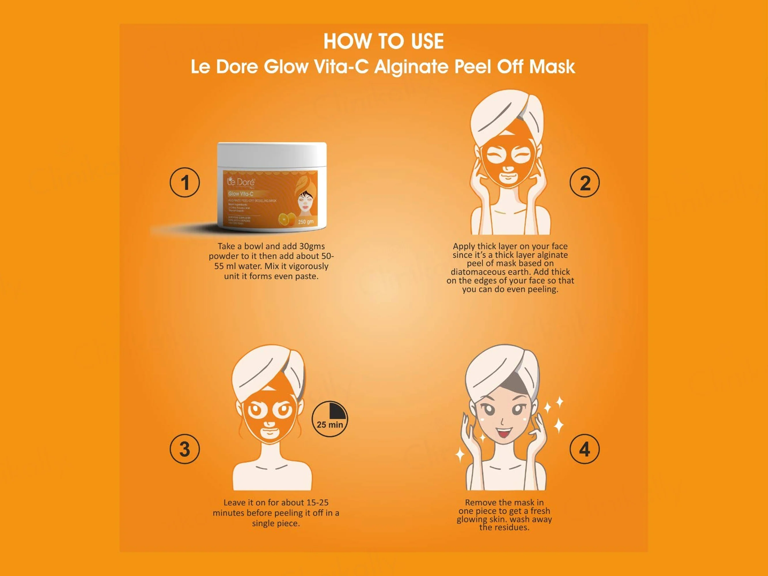 Le Dore Glow Vita-C Alginate Peel-Off Modeling Mask - Image 5