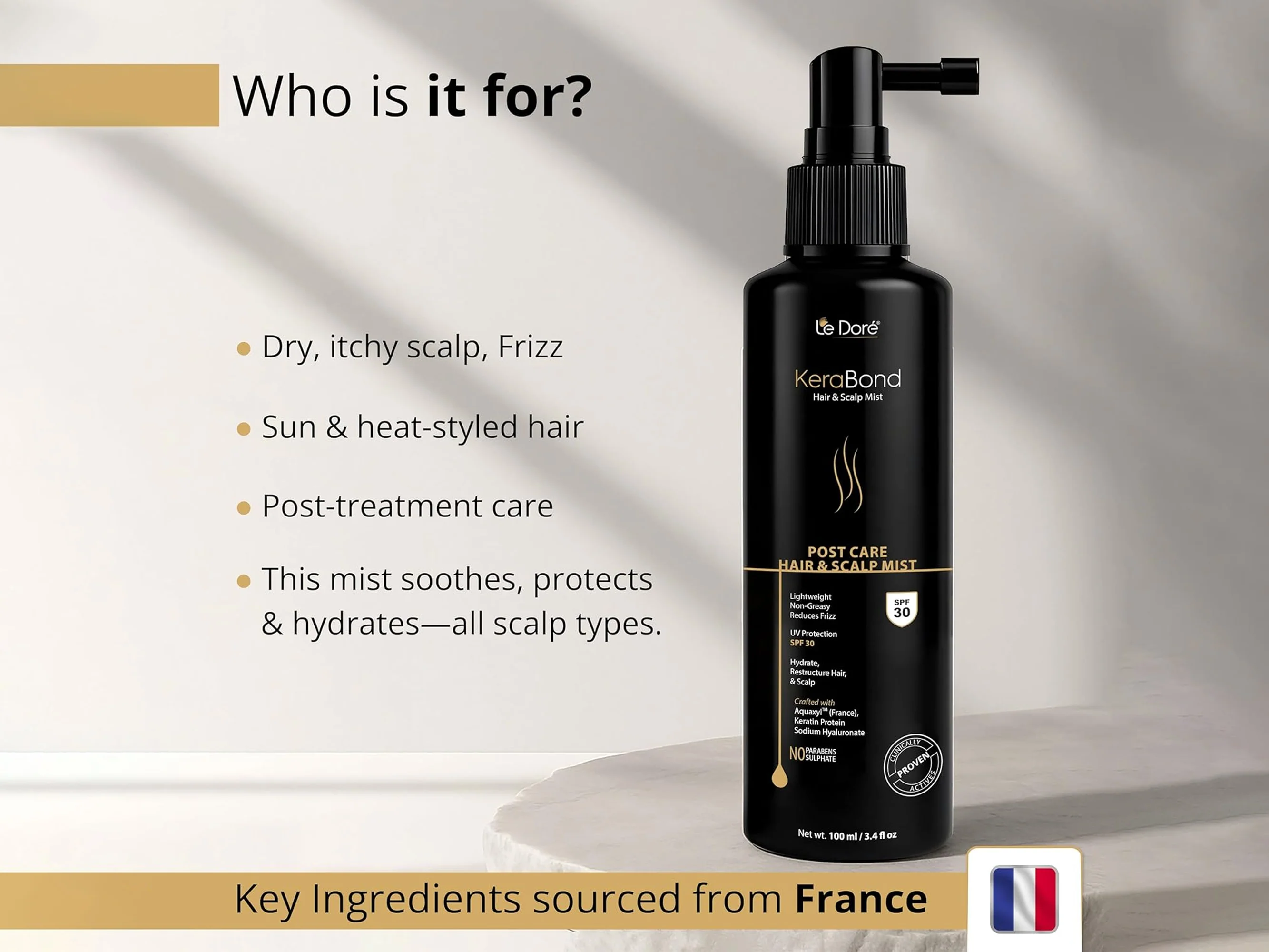 Le Dore Kerabond Post Care Hair & Scalp Mist SPF 30 - Image 3