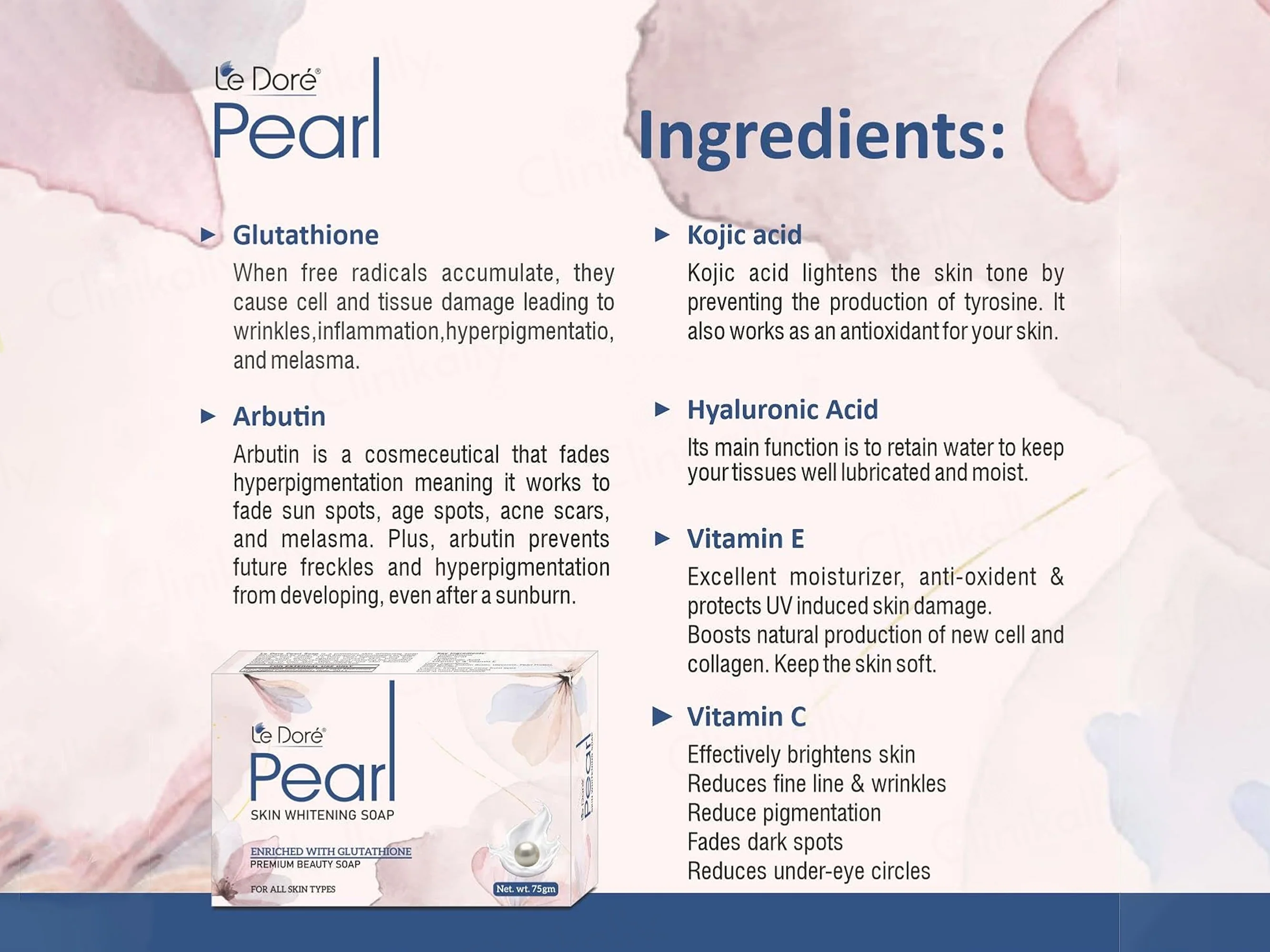 Le Dore Pearl Skin Whitening Premium Beauty Soap - Image 4