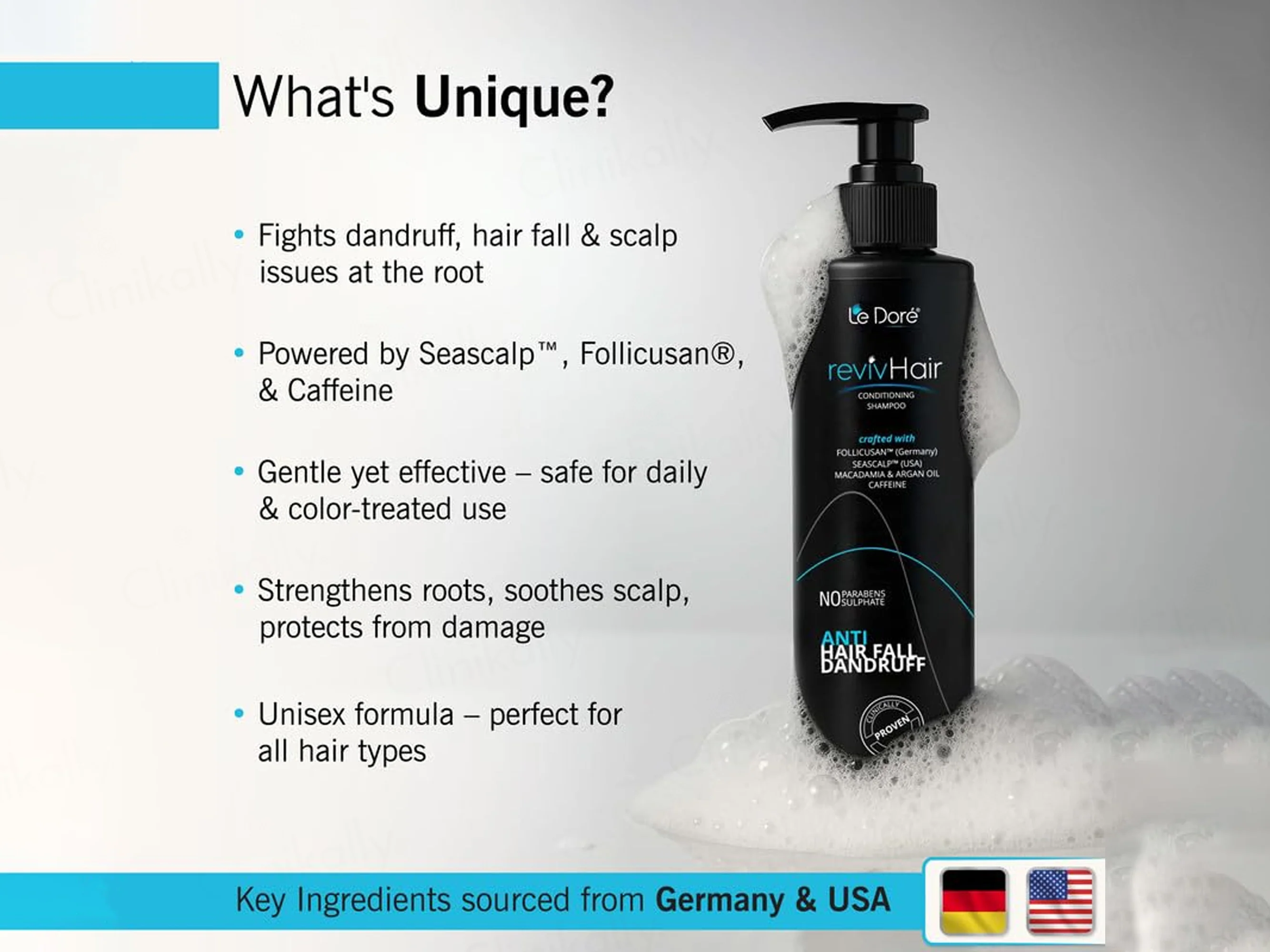 Le Dore RevivHair Anti Hair Fall & Anti Dandruff Conditioning Shampoo - Image 4