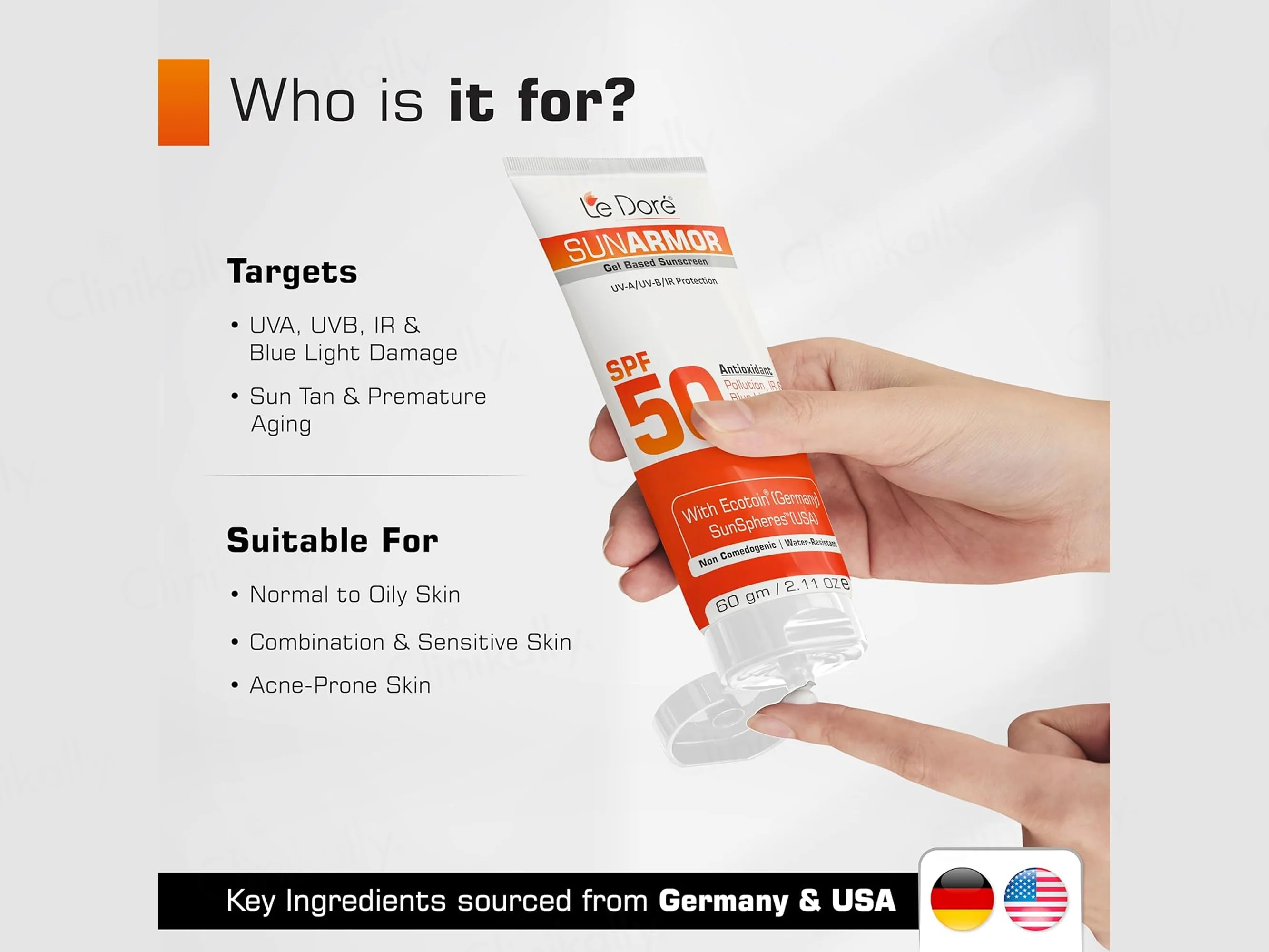 Le Dore Sunarmor Sunscreen Gel SPF 50 PA+++ - Image 3
