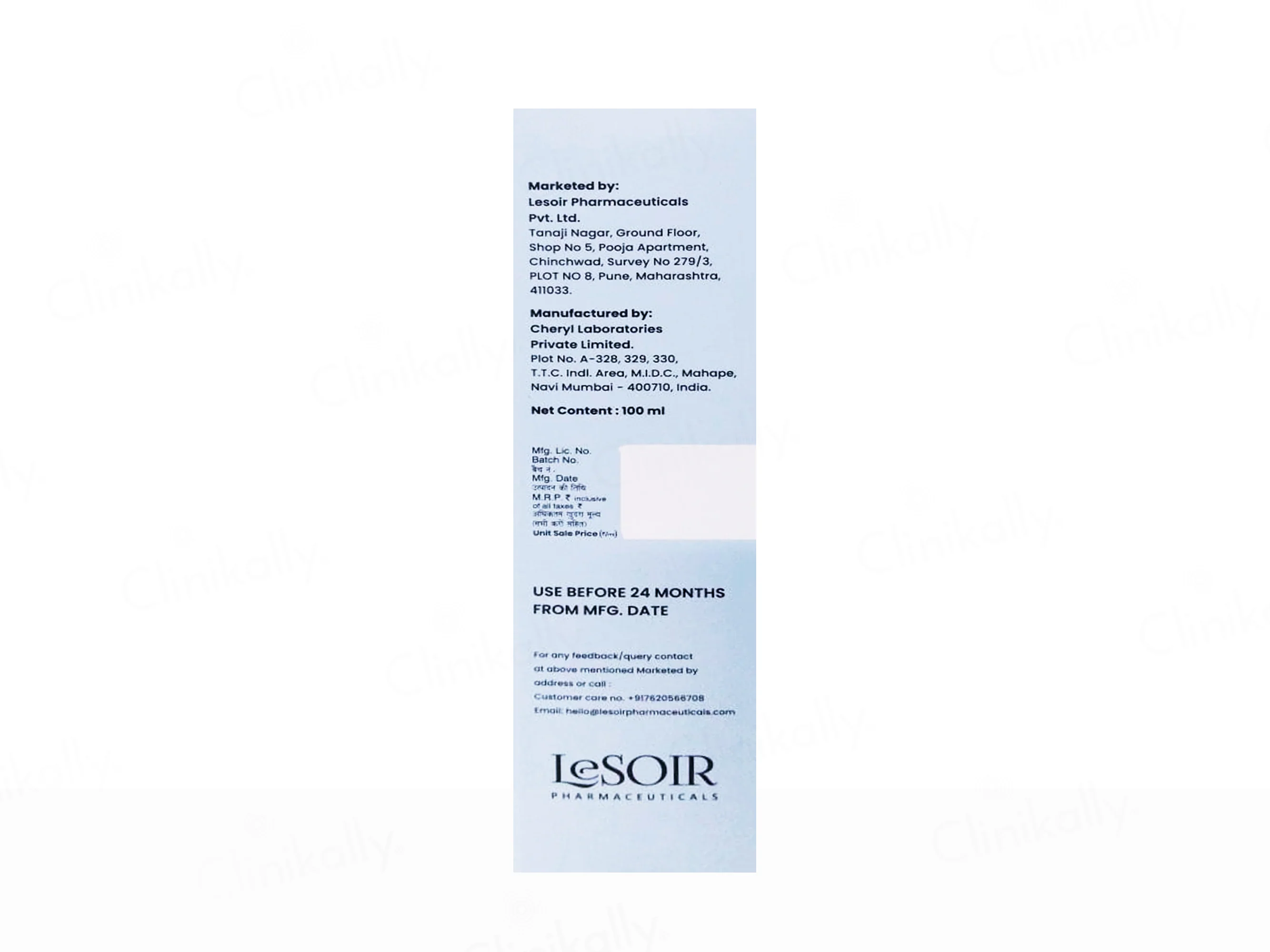 Lesoir Hydrex Skin Cleanser - Image 3