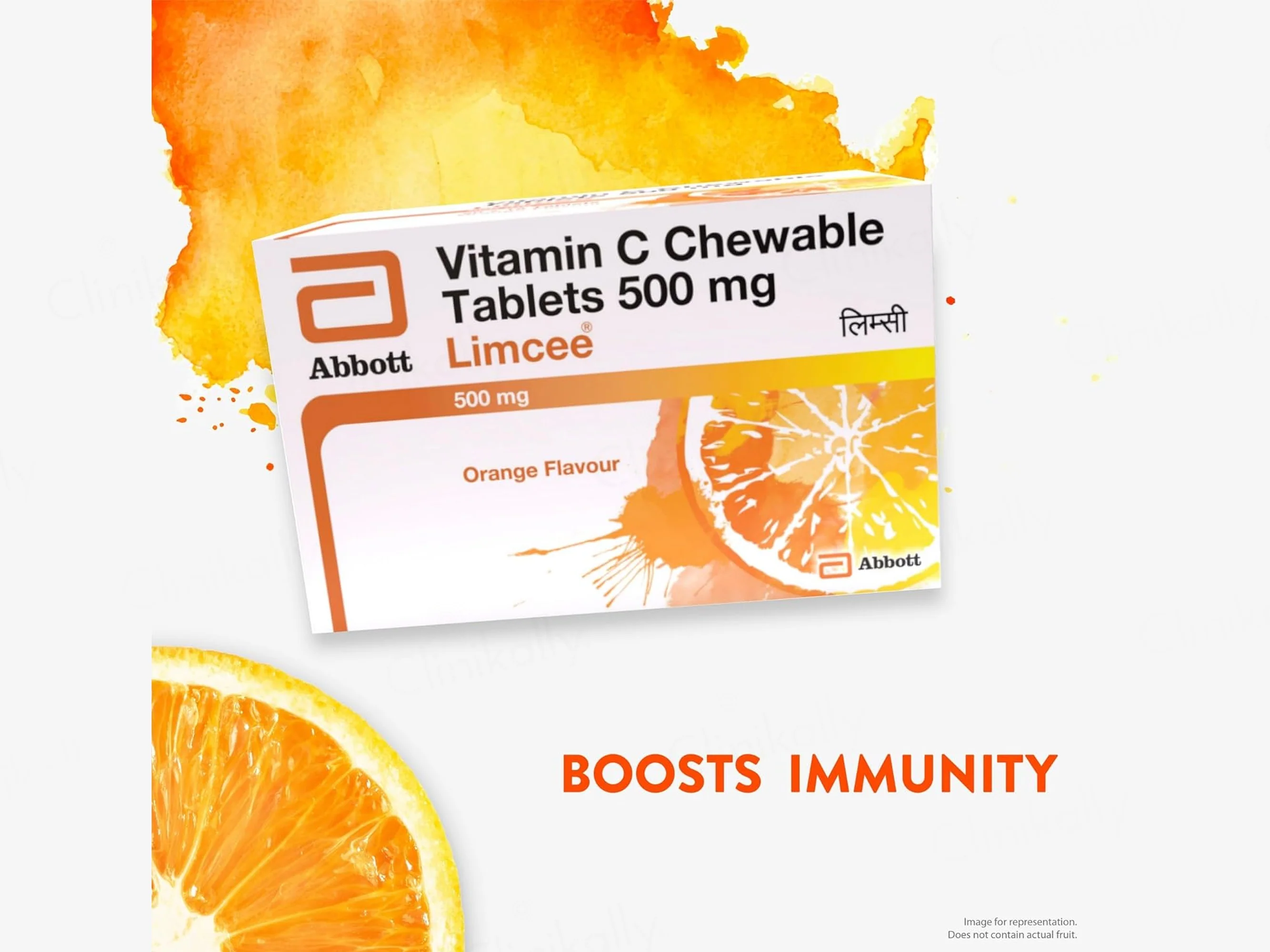 Limcee Vitamin C 500mg Chewable Tablet - Orange Flavour - Image 3