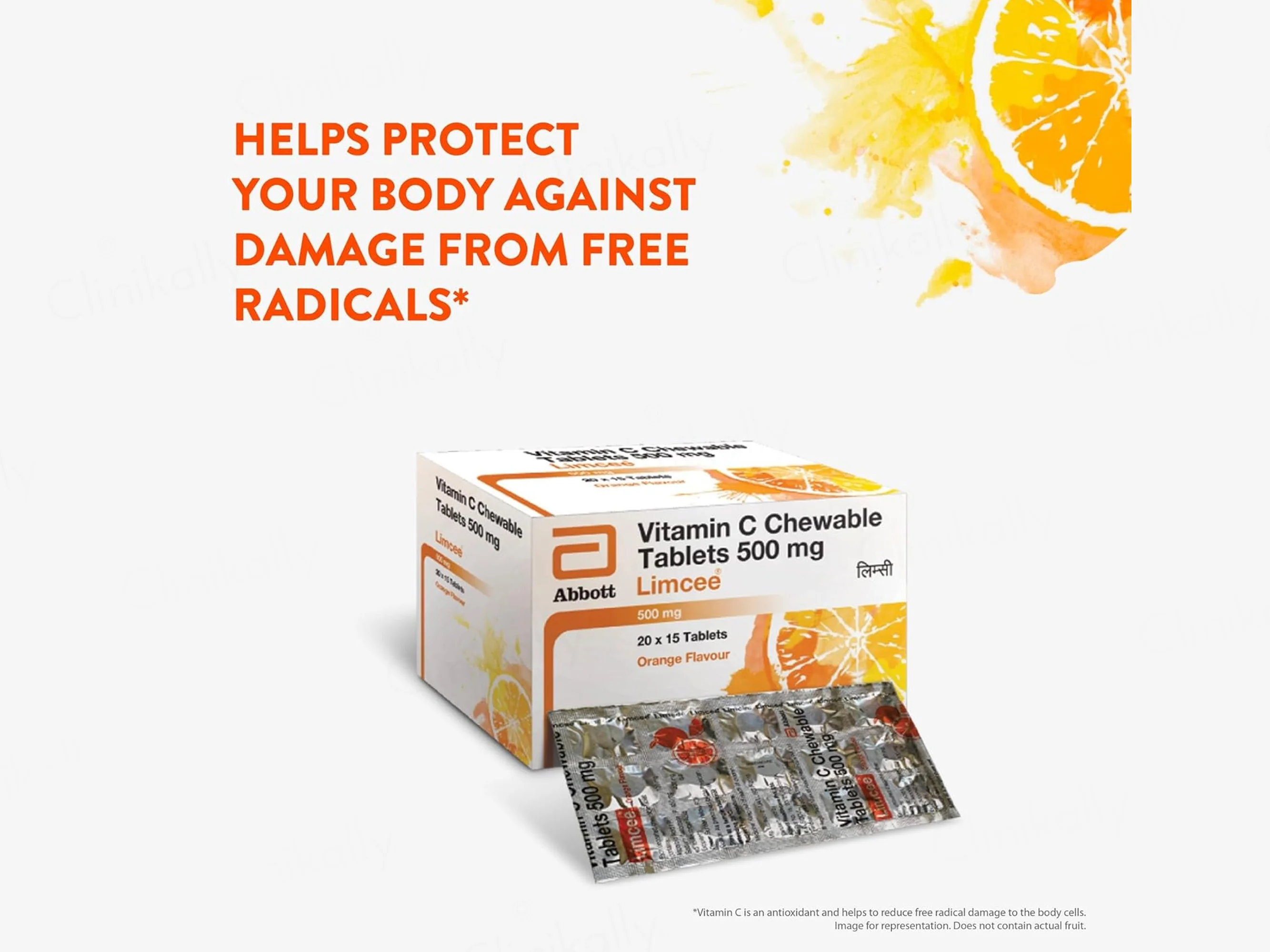 Limcee Vitamin C 500mg Chewable Tablet - Orange Flavour - Image 5