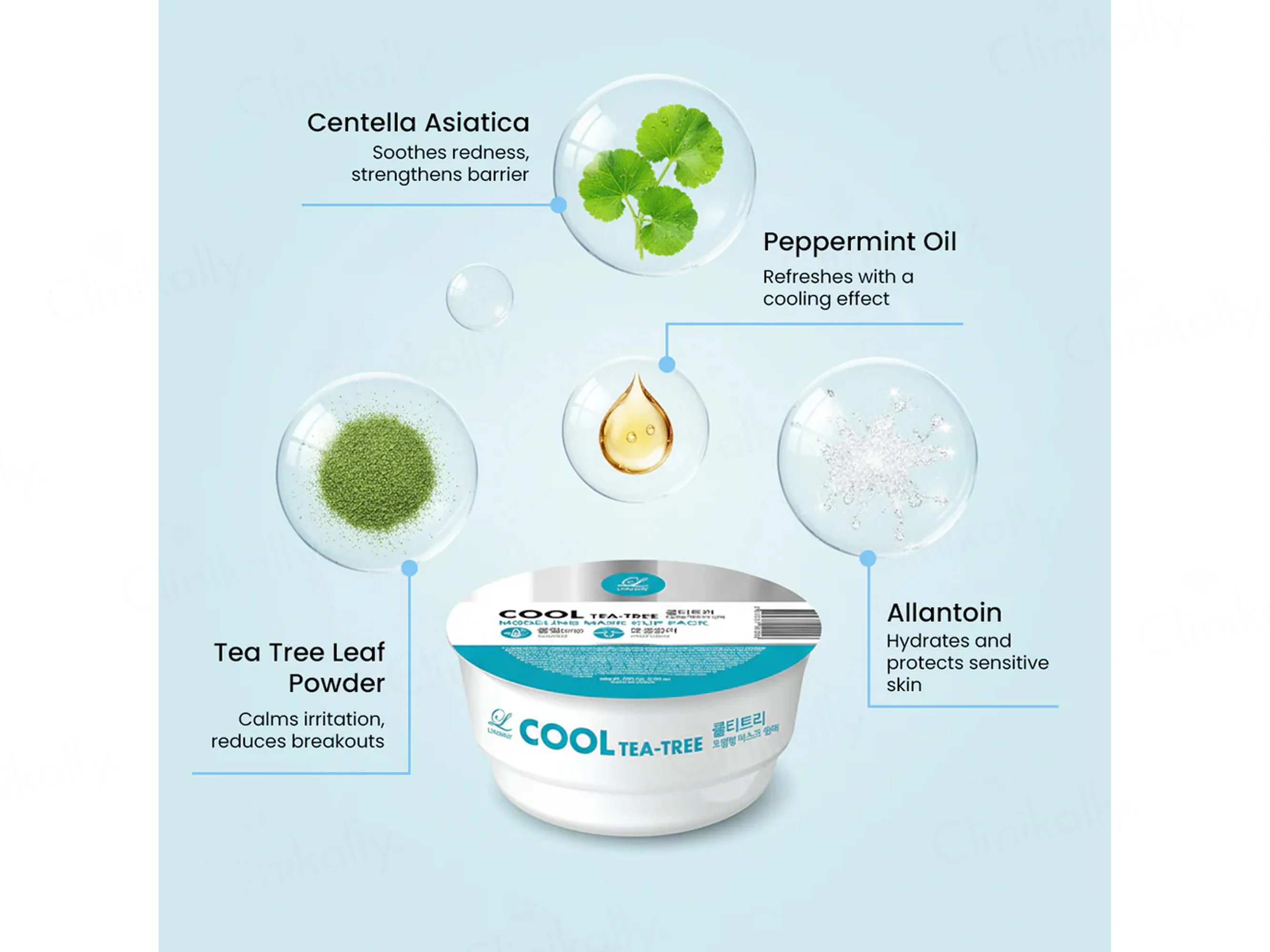 Lindsay Cool Tea-Tree Modeling Mask Cup Pack - Image 4