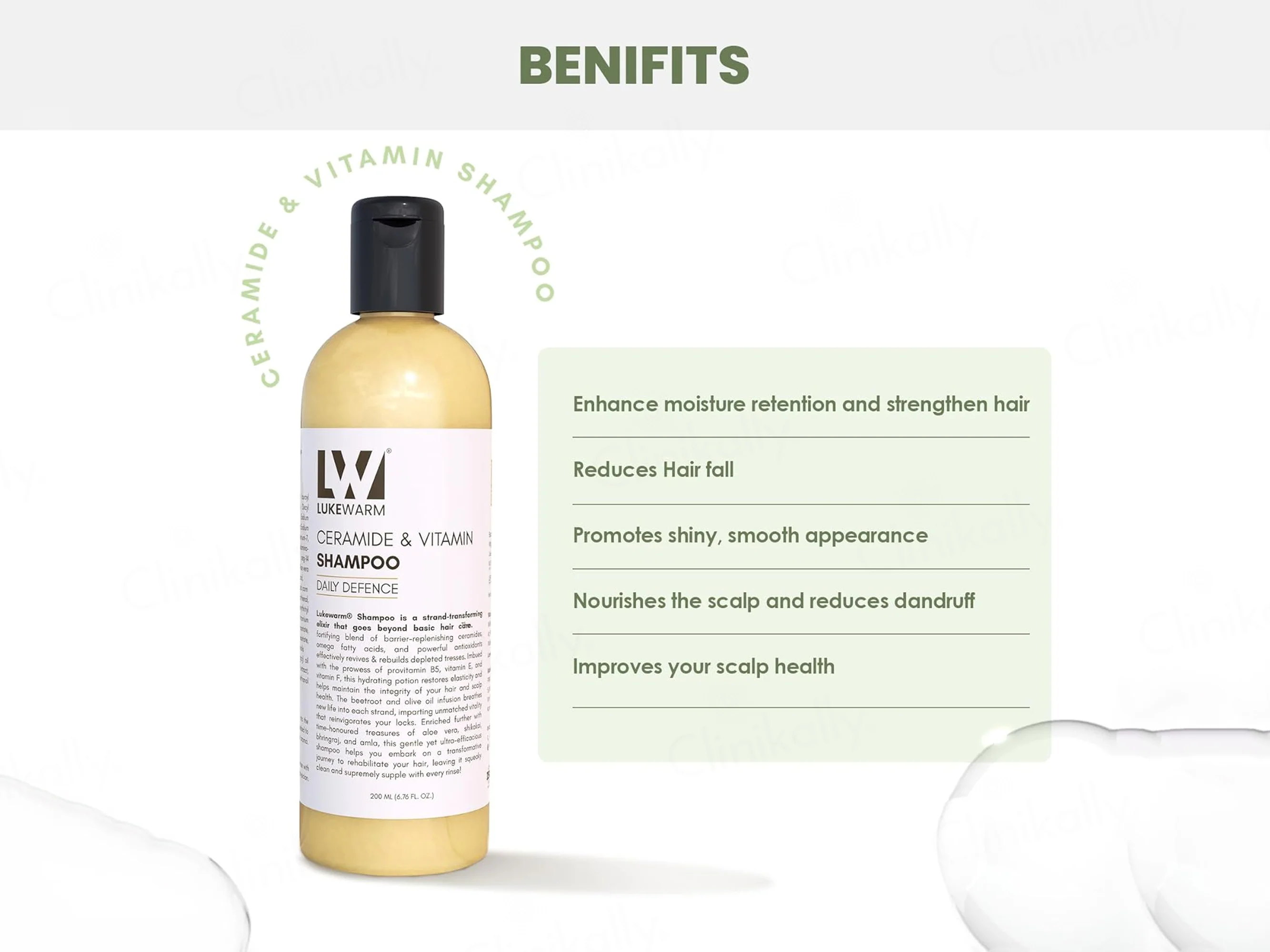 Lukewarm Ceramide & Vitamin Daily Defence Shampoo - Image 4