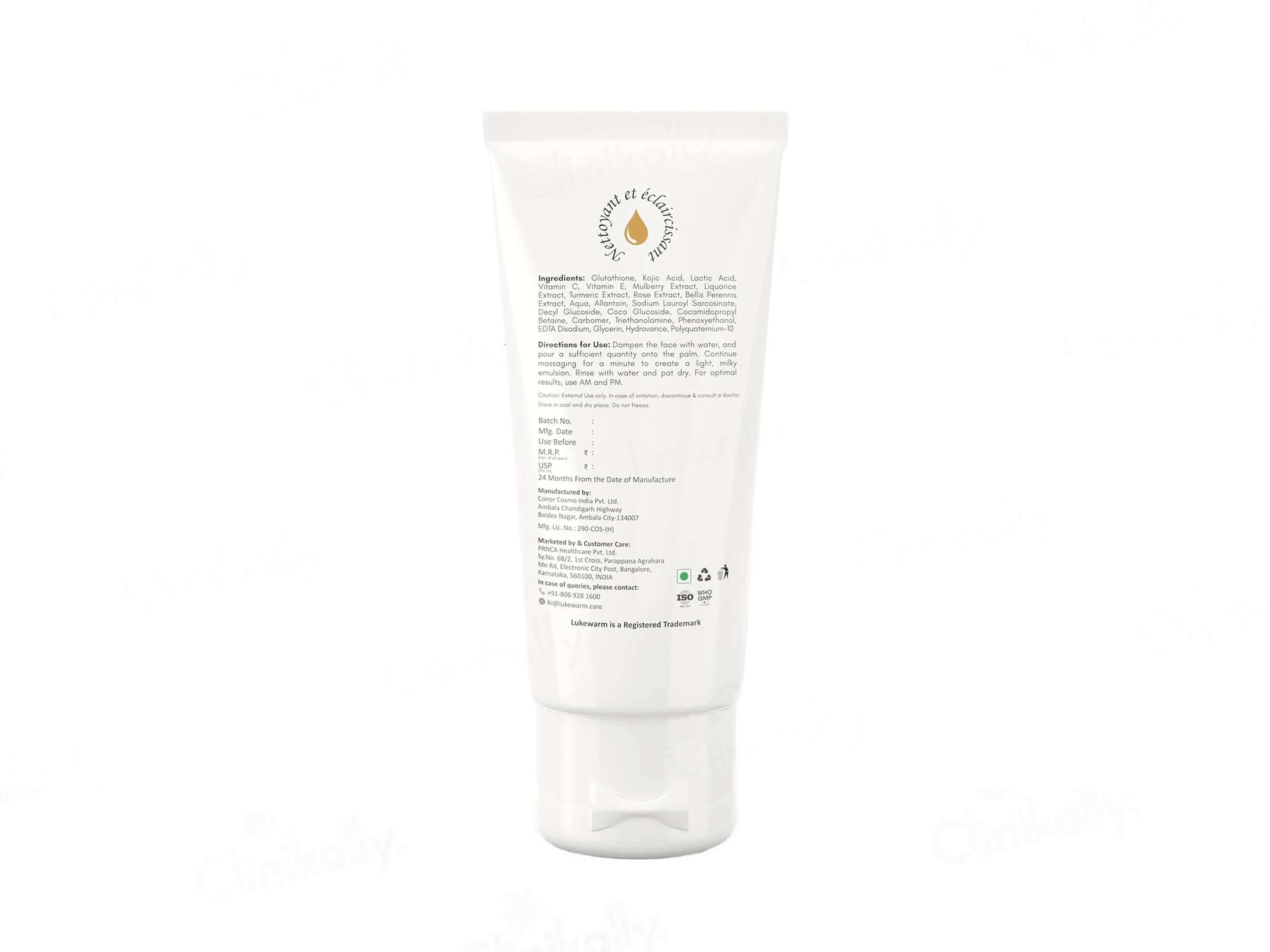 Lukewarm Glutathione Cleansing & Brightening Face Wash - Image 2