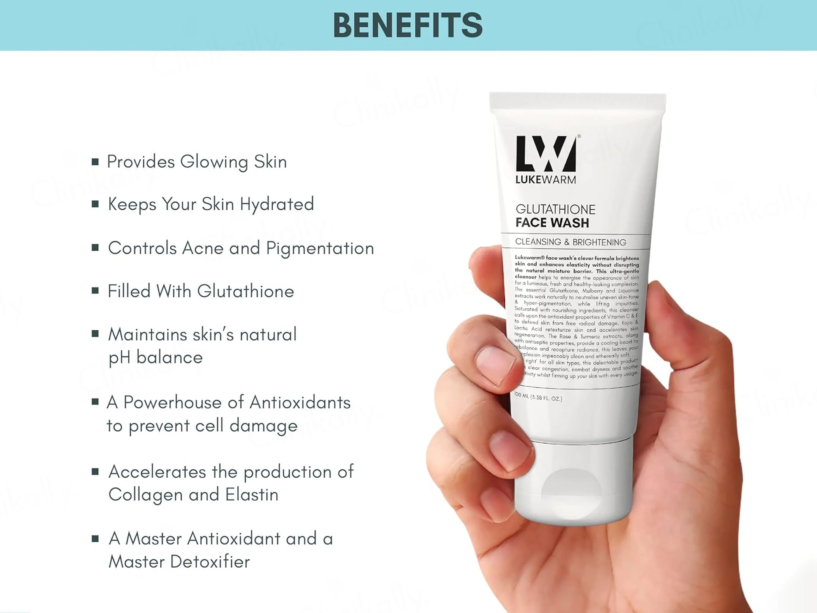 Lukewarm Glutathione Cleansing & Brightening Face Wash - Image 4