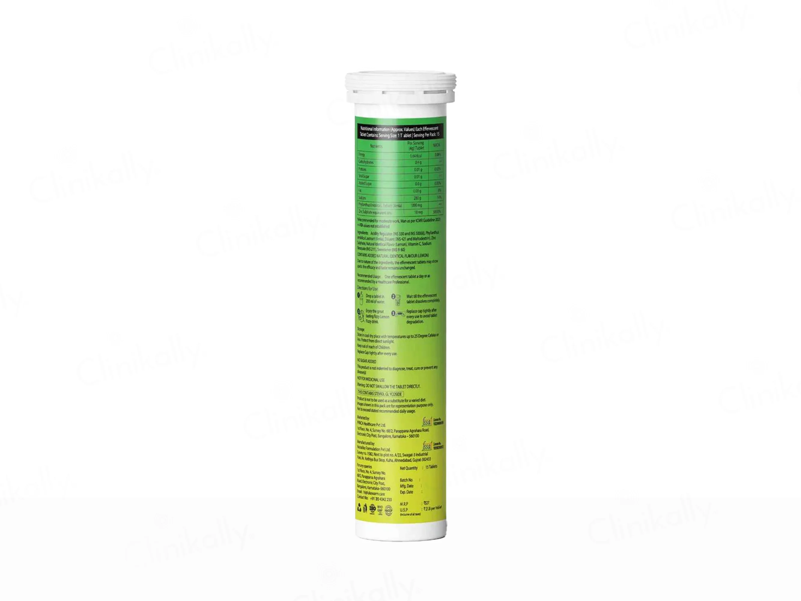 Lukewarm Vitamin C With Zinc Effervescent Tablet - Lemon Flavour - Image 2