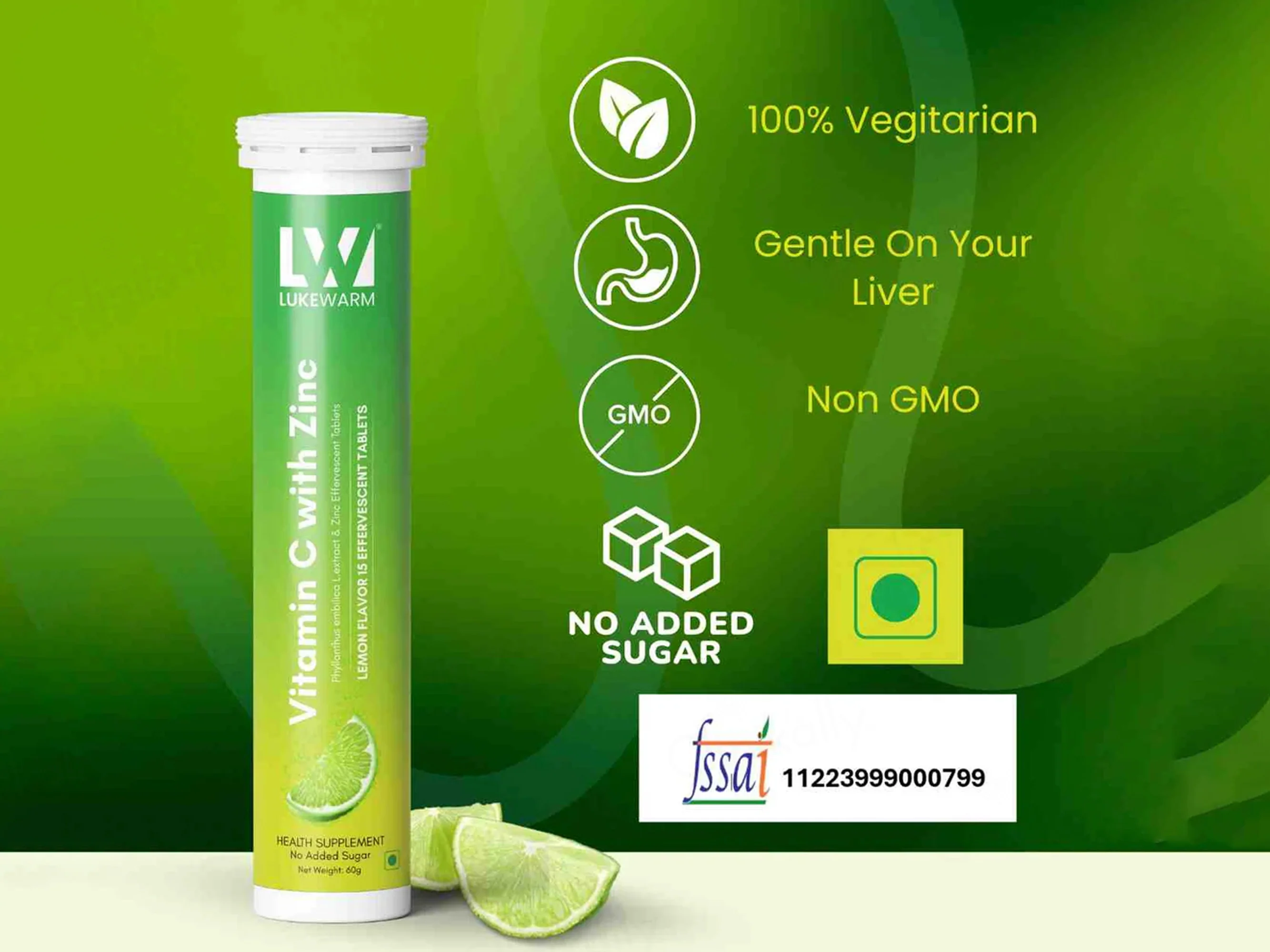 Lukewarm Vitamin C With Zinc Effervescent Tablet - Lemon Flavour - Image 5
