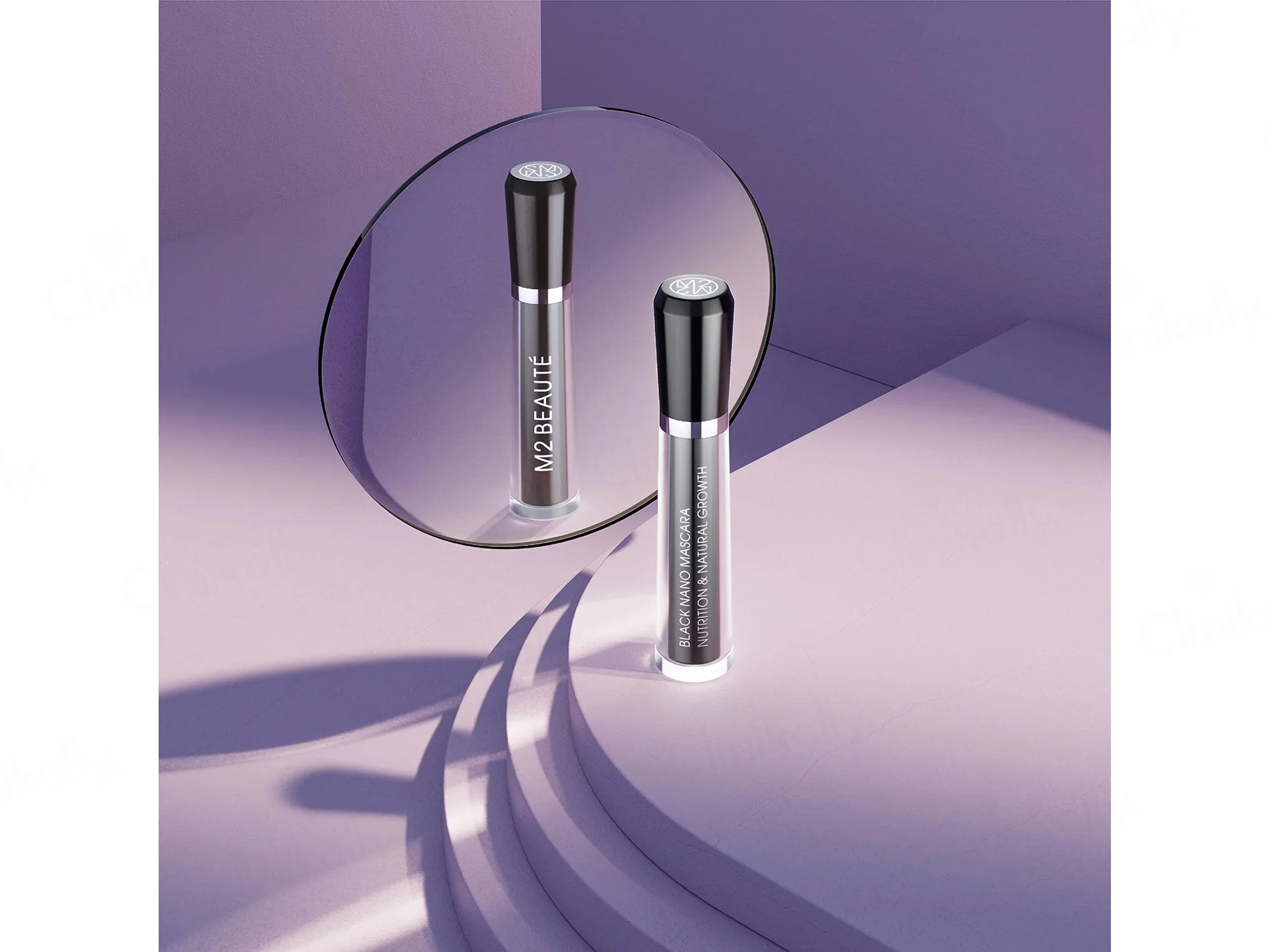 M2 BEAUTE Black Nano Mascara For Nutrition & Natural Growth - Image 5