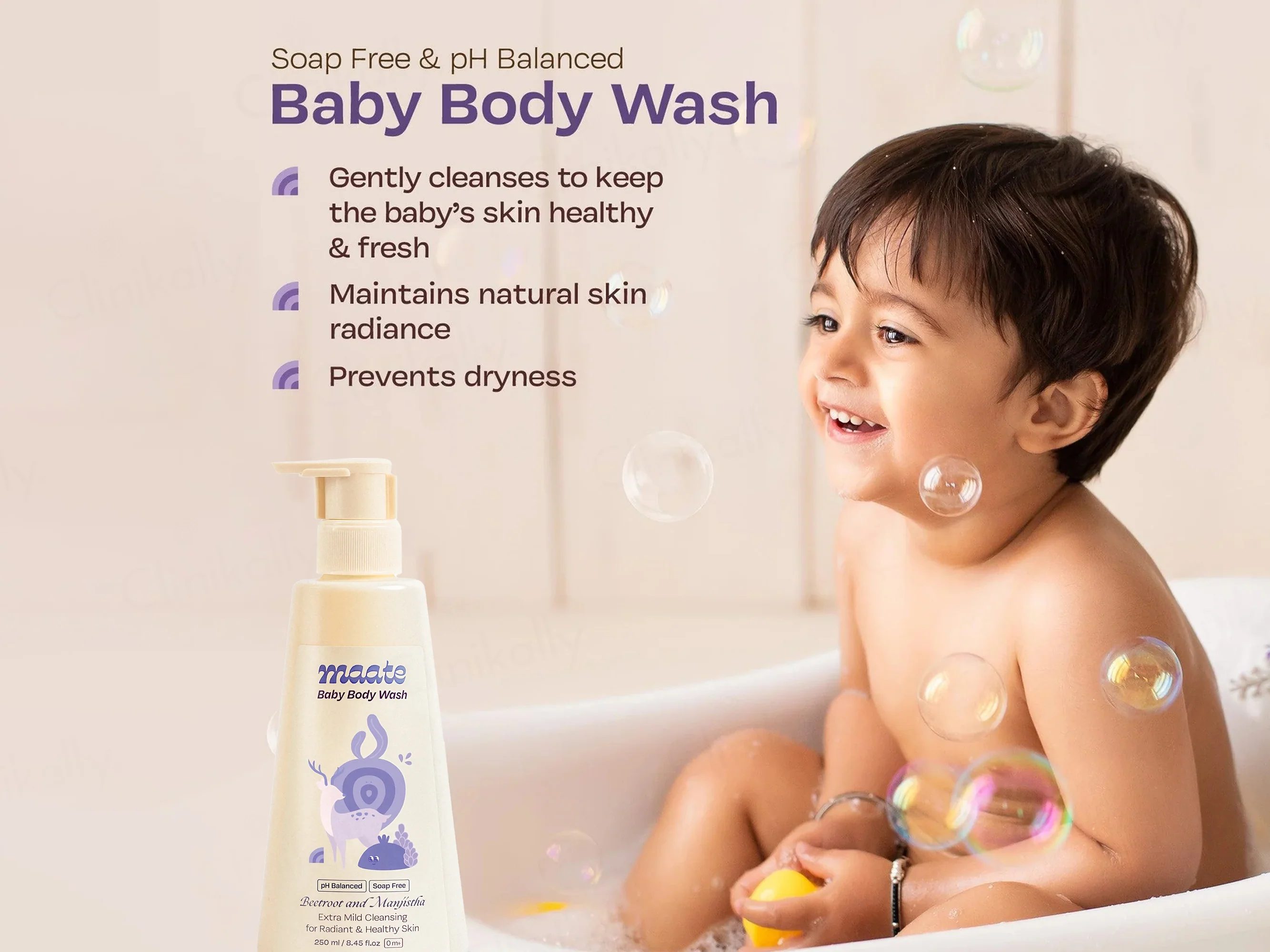 Maate Beetroot and Manjistha Baby Body Wash For Radiant & Healthy Skin - Image 8