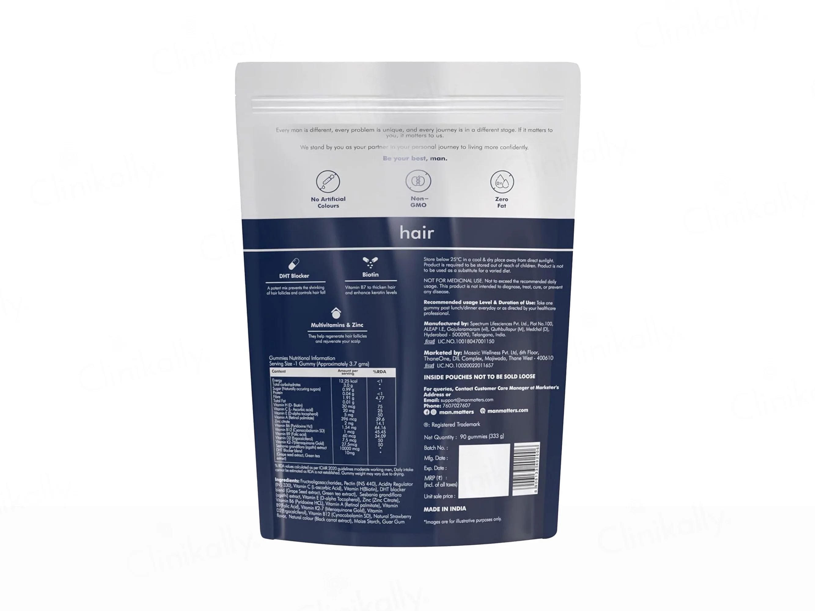 Man Matters Hair Gummies - Strawberry Flavour - Image 14