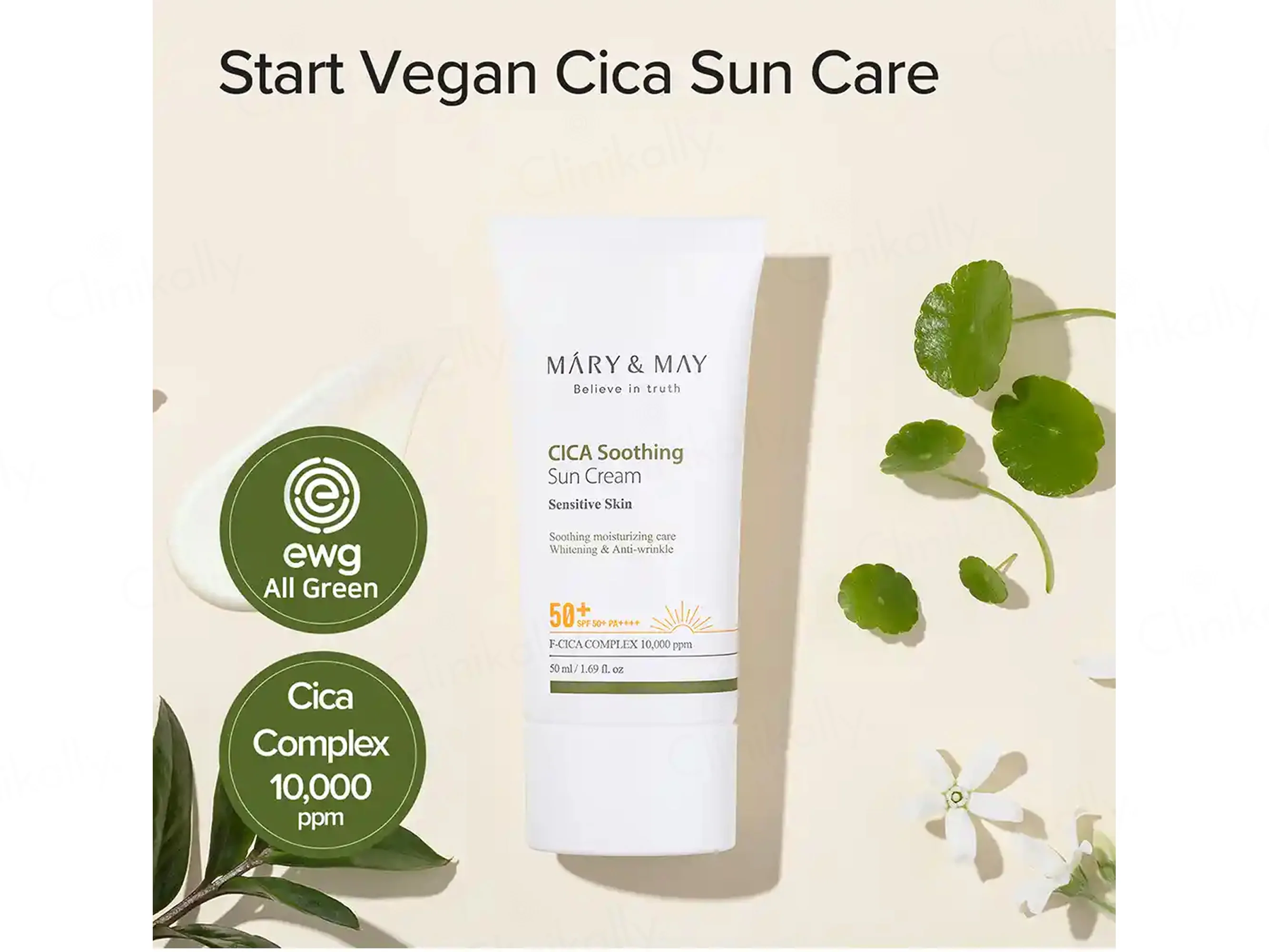 Mary&May Vegan Cica Soothing Sun Cream SPF 50+ PA++++ - Image 2