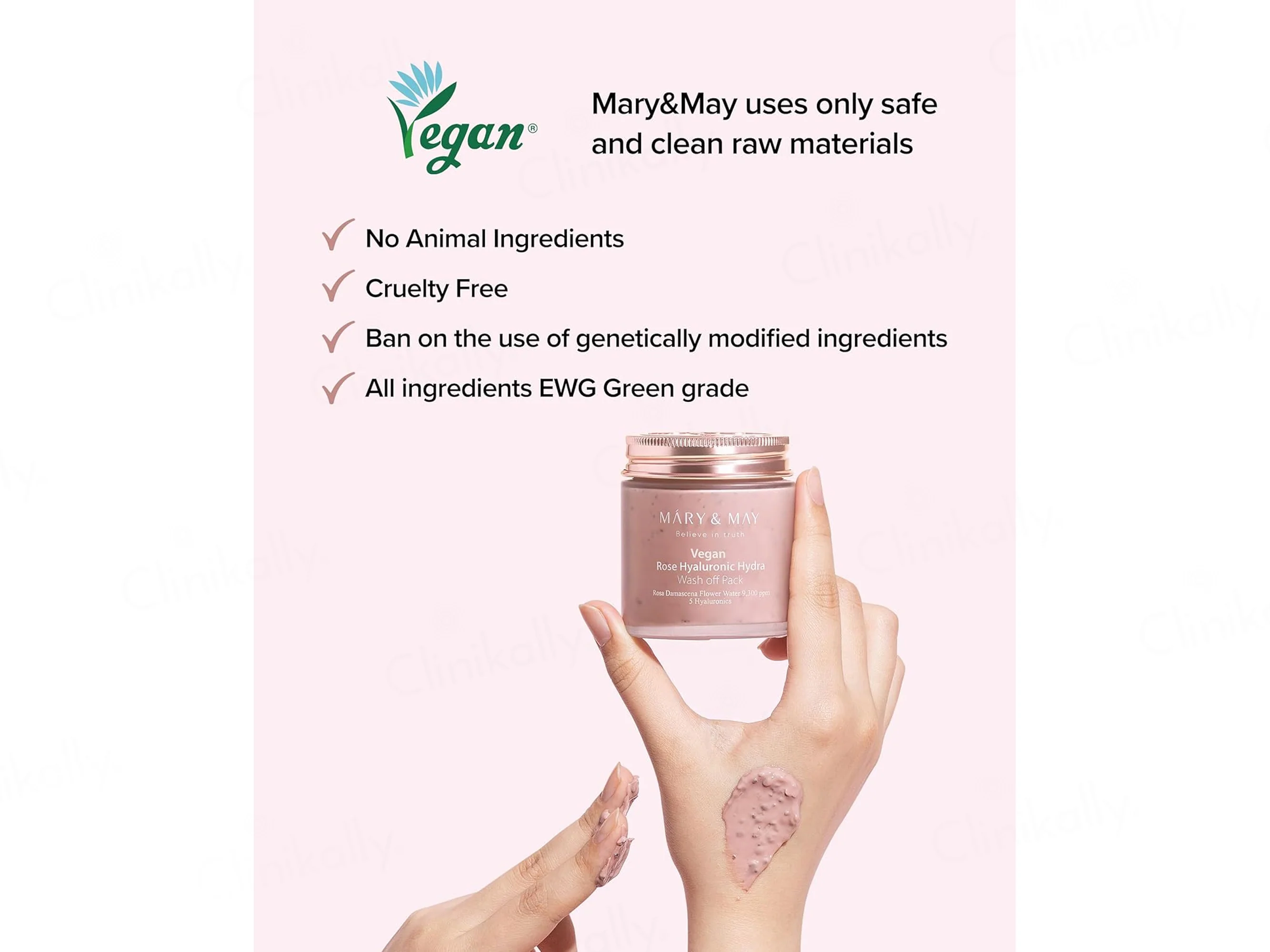 Mary&May Vegan Rose Hyaluronic Hydra Wash Off Face Mask Pack - Image 6