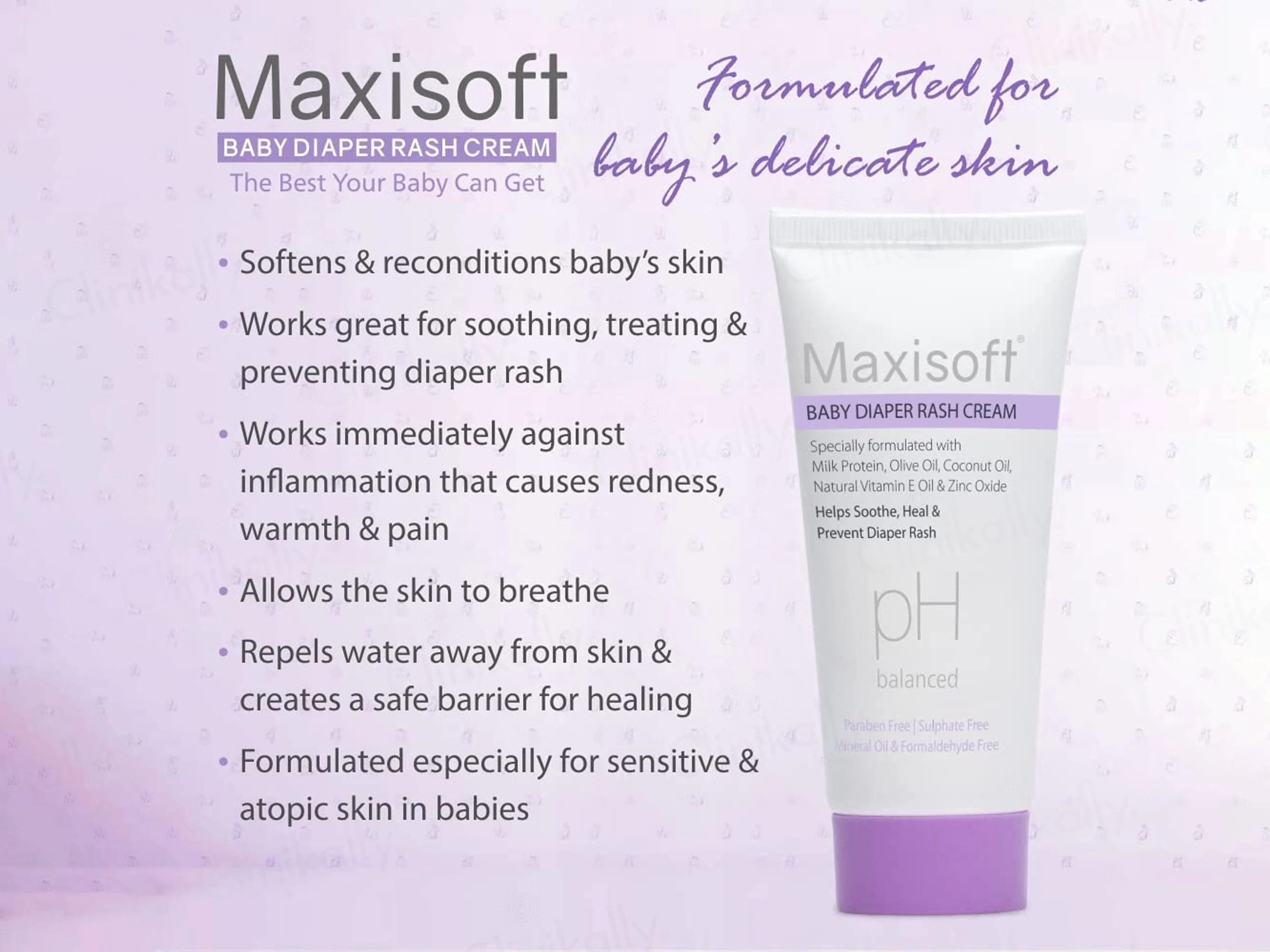 Maxisoft pH Balanced Baby Diaper Rash Cream - Image 3