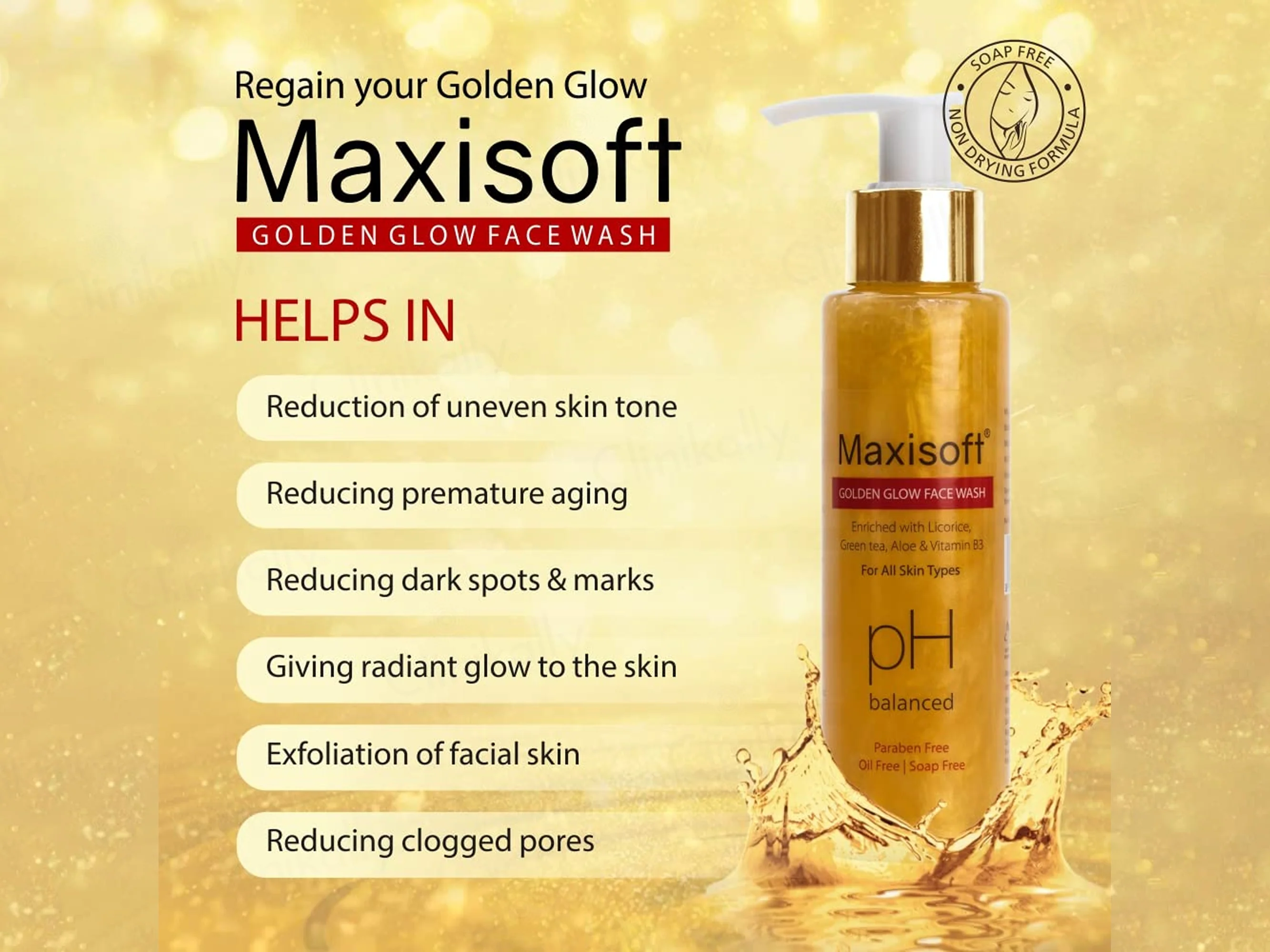Maxisoft pH Balanced Golden Glow Face Wash - Image 8