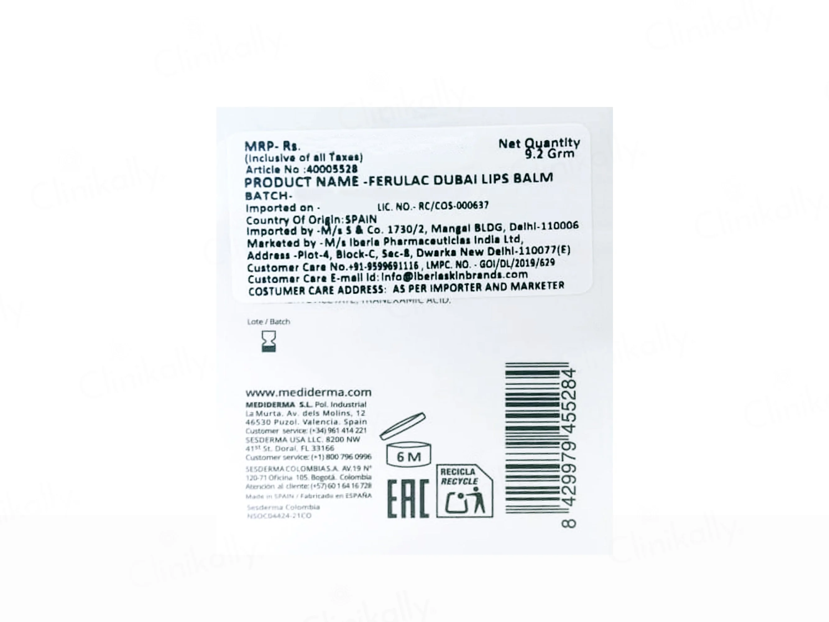 Mediderma Ferulac Dubai Lip Balm - Image 4