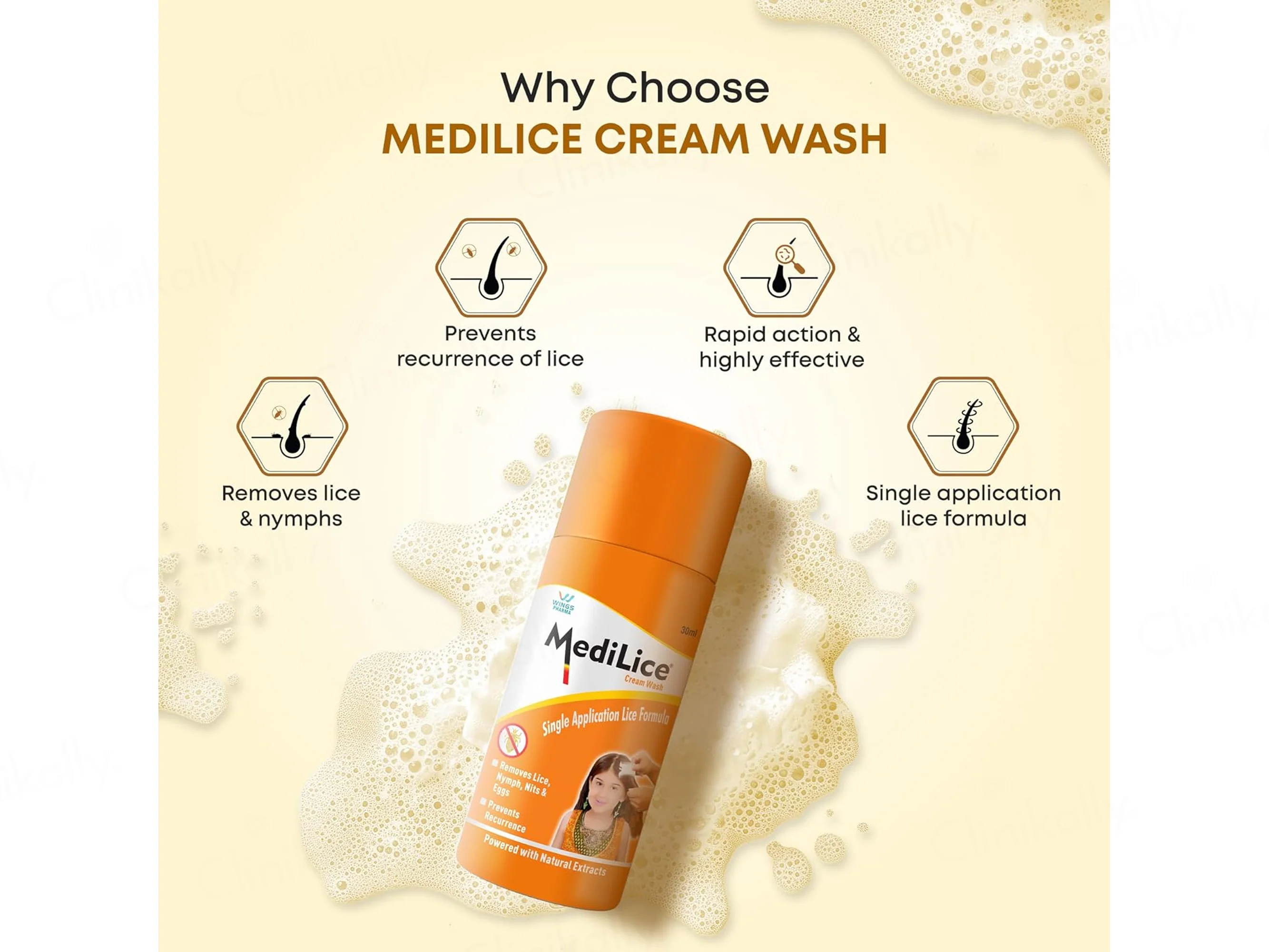Medilice Hair & Scalp Cream Wash For Head Lice - Image 4