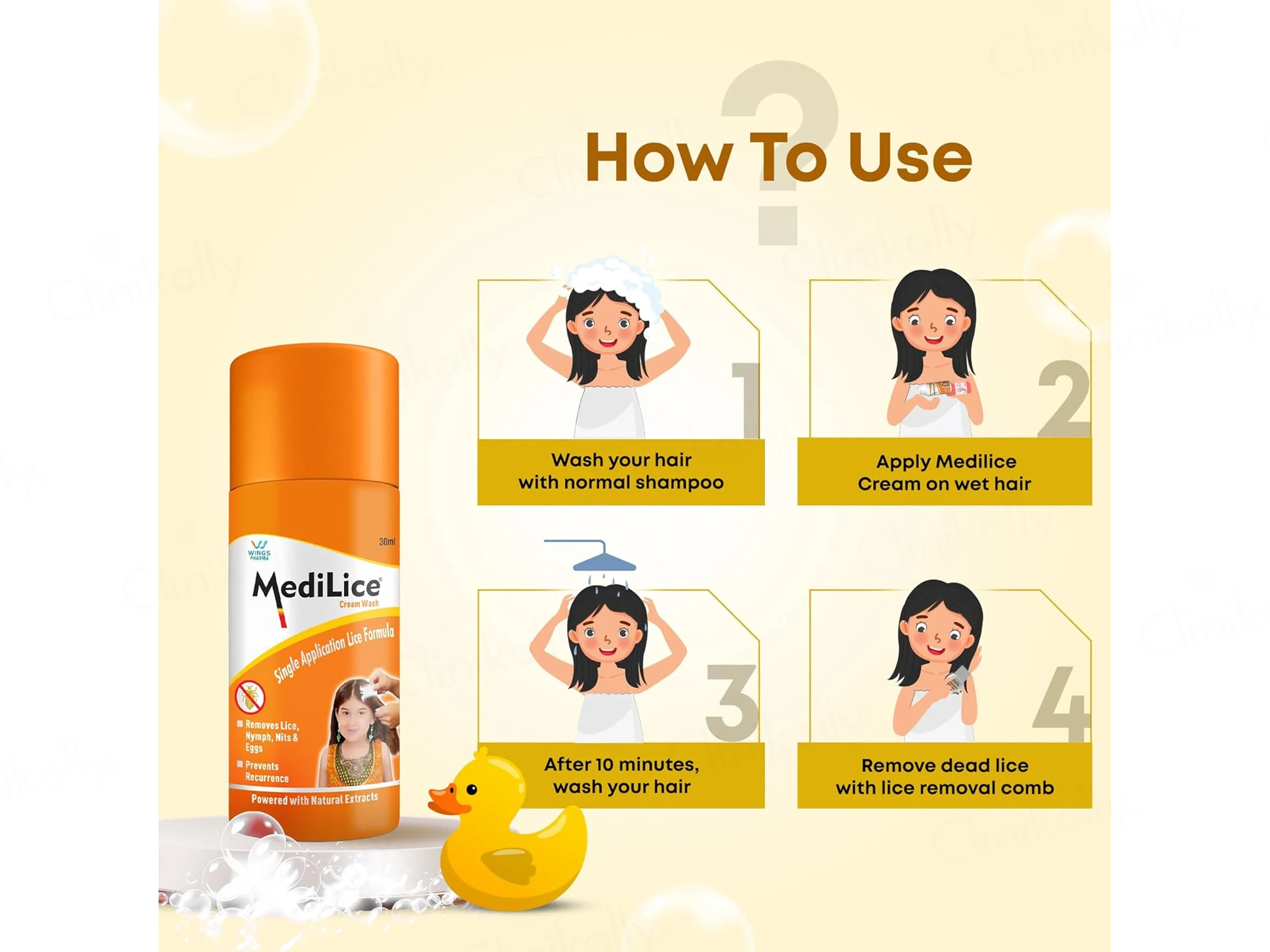 Medilice Hair & Scalp Cream Wash For Head Lice - Image 8