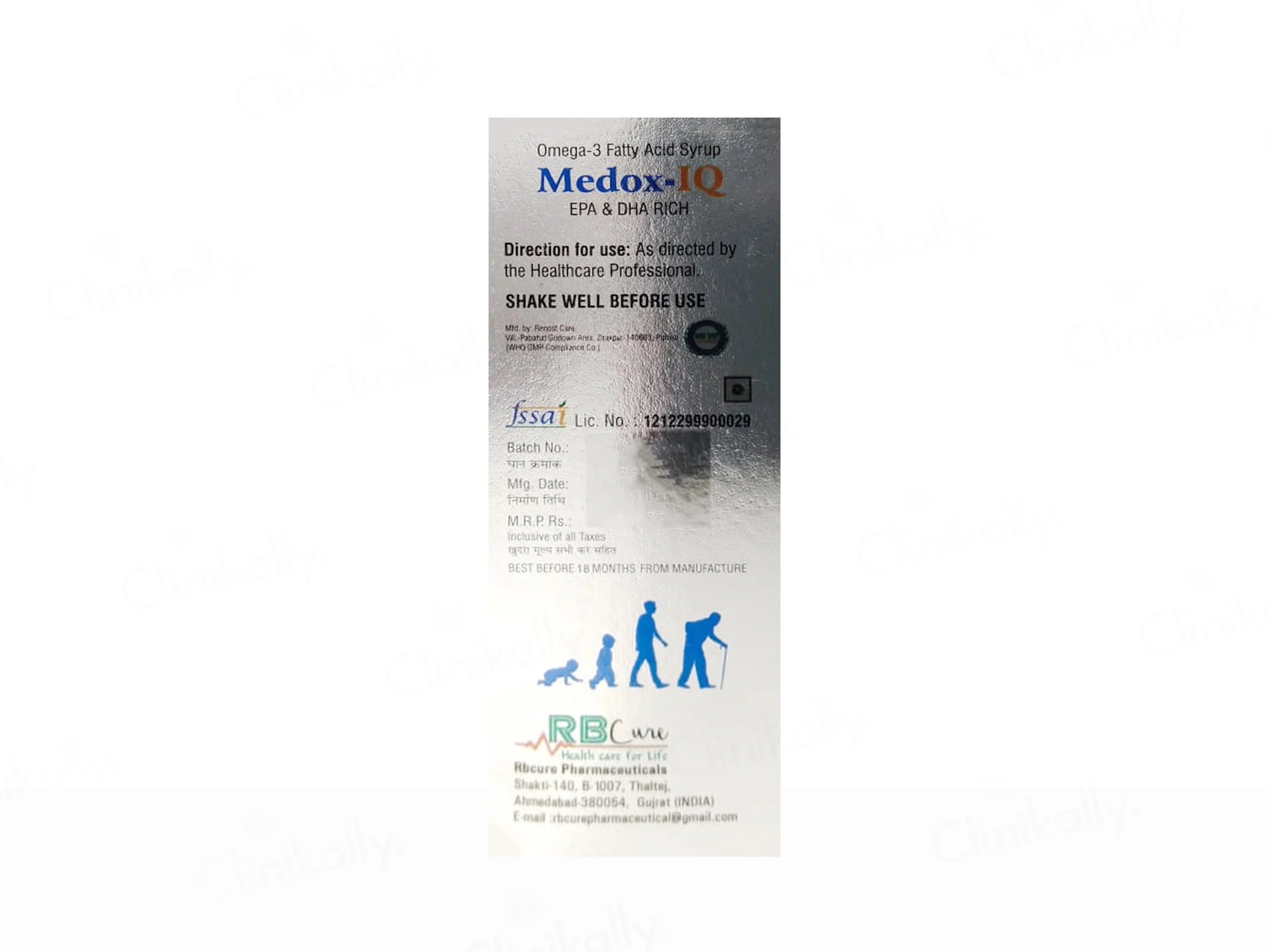 Medox-IQ Omega-3 Fatty Acid Sugar Free Syrup - Mango Flavour - Image 3
