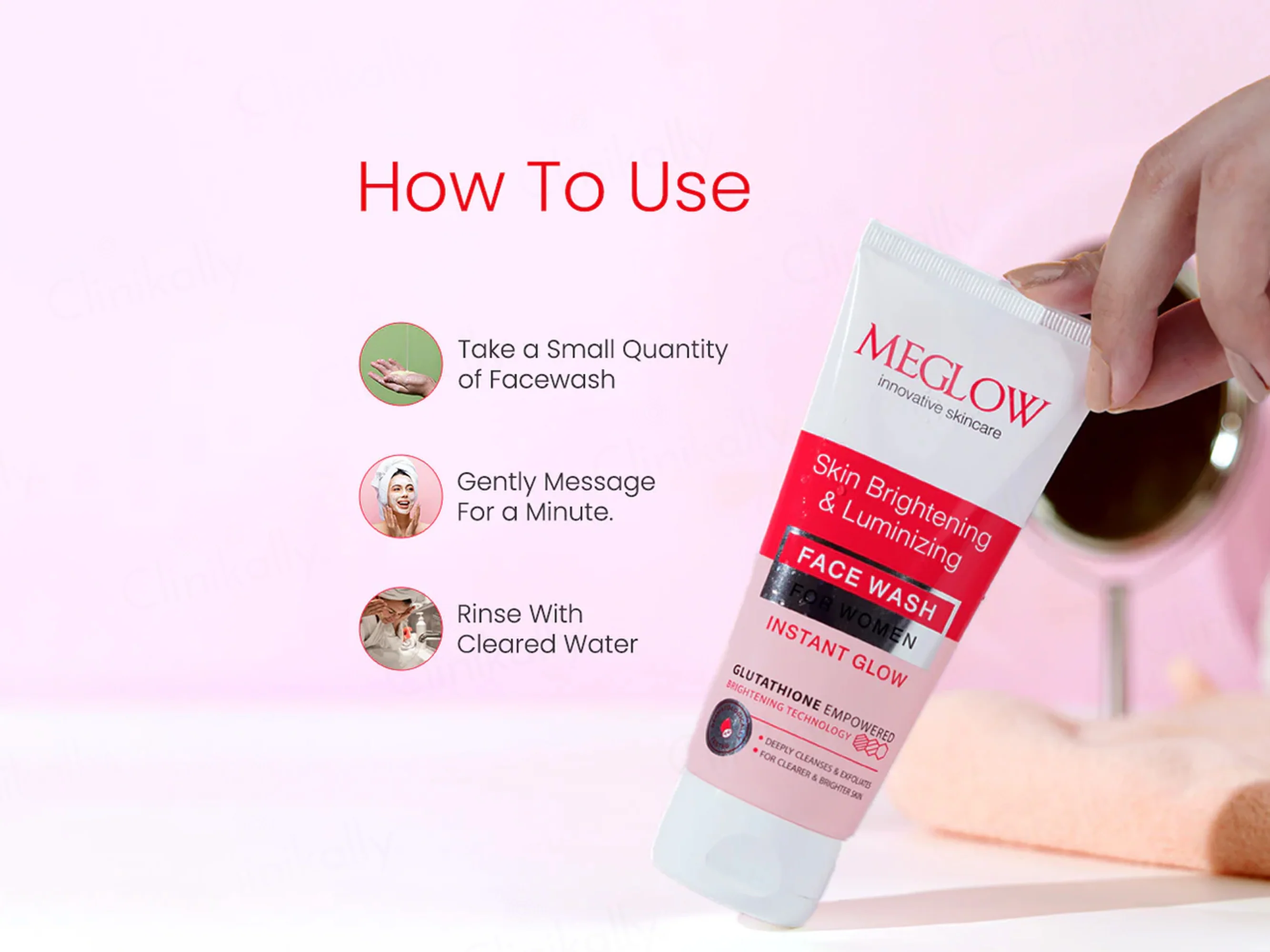 Meglow Instant Glow Skin Brightening & Luminizing Face Wash For Women - Image 4