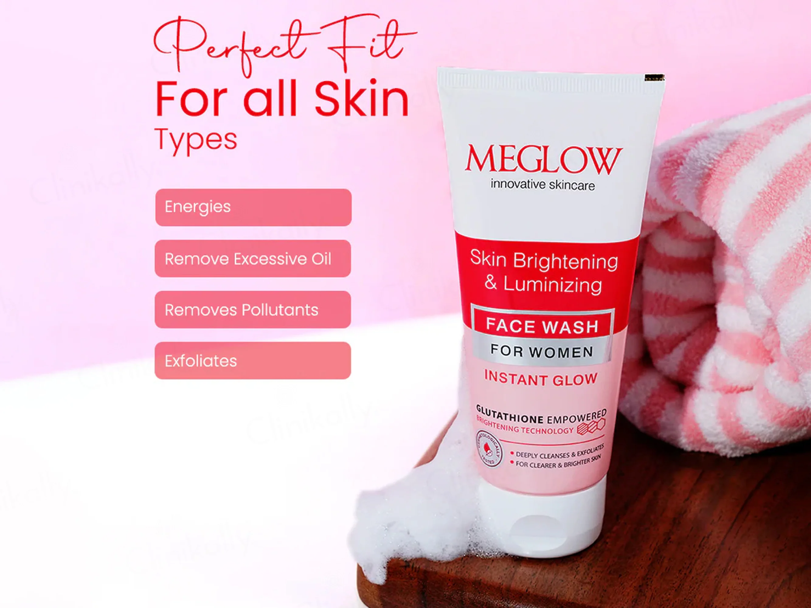 Meglow Instant Glow Skin Brightening & Luminizing Face Wash For Women - Image 6