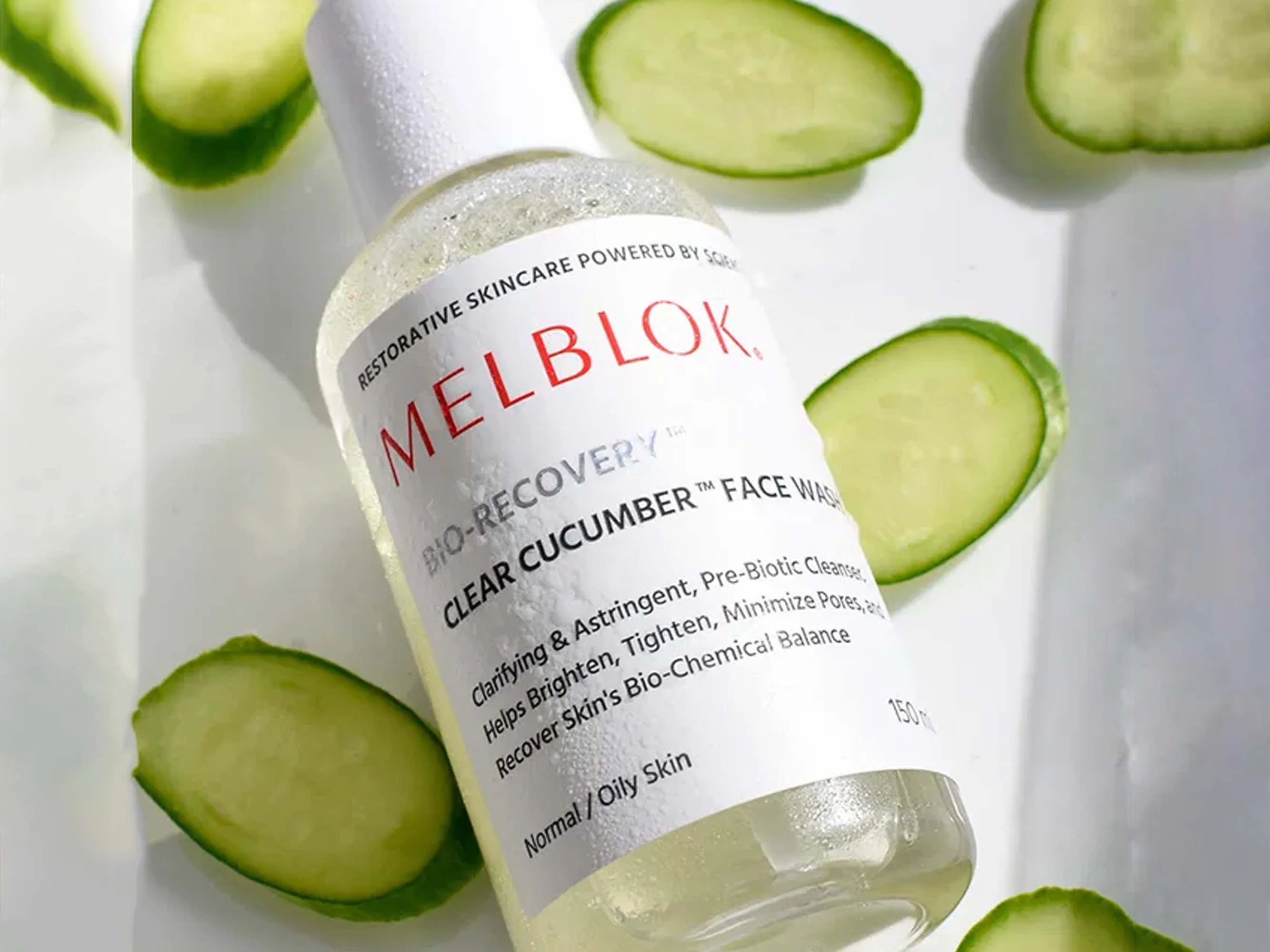 Melblok Bio-Recovery Clear Cucumber Face Wash - Image 2