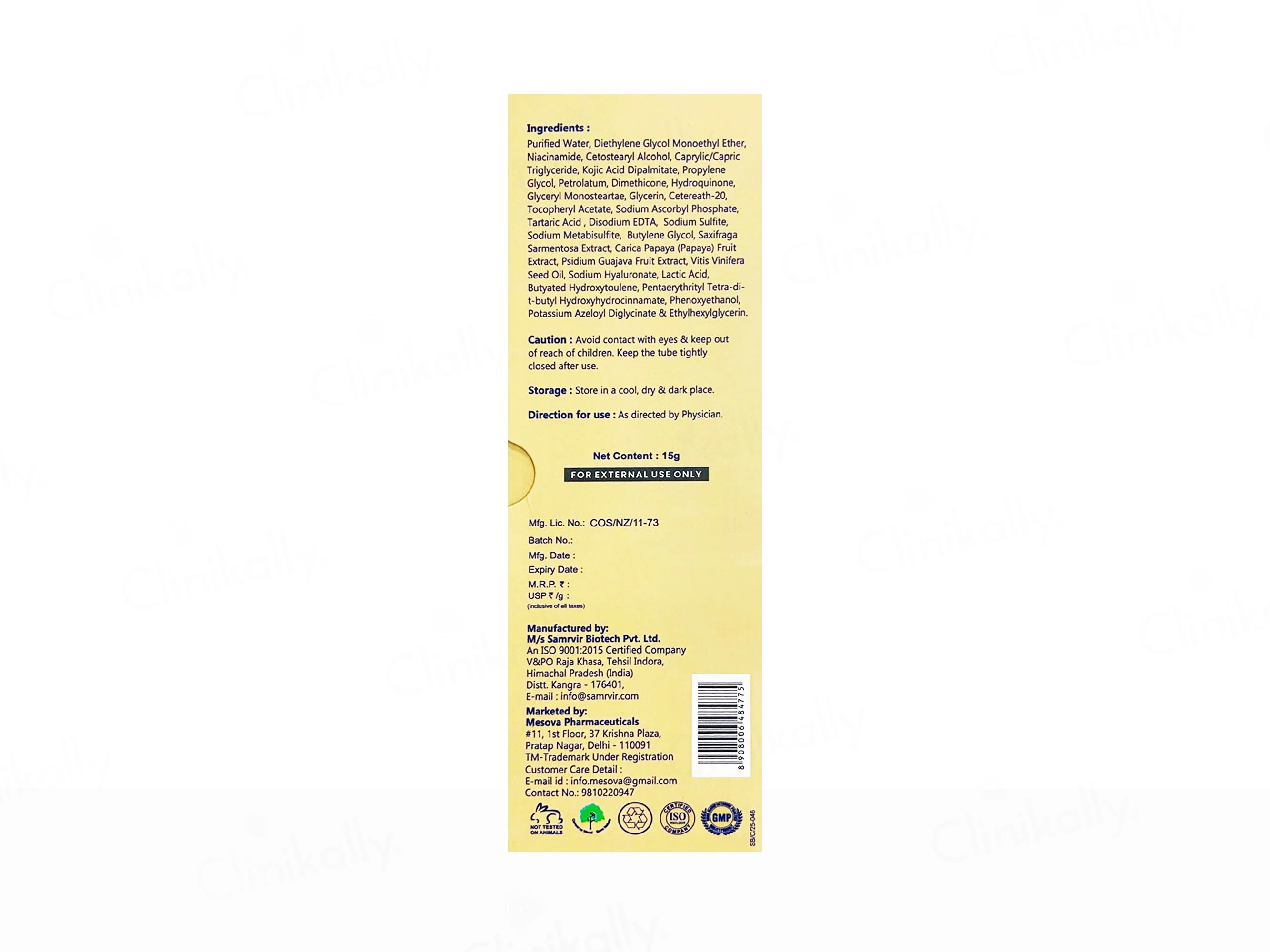 Mesodew Lite Plus Pigmentation Corrector Intensive Repair Cream - Image 2