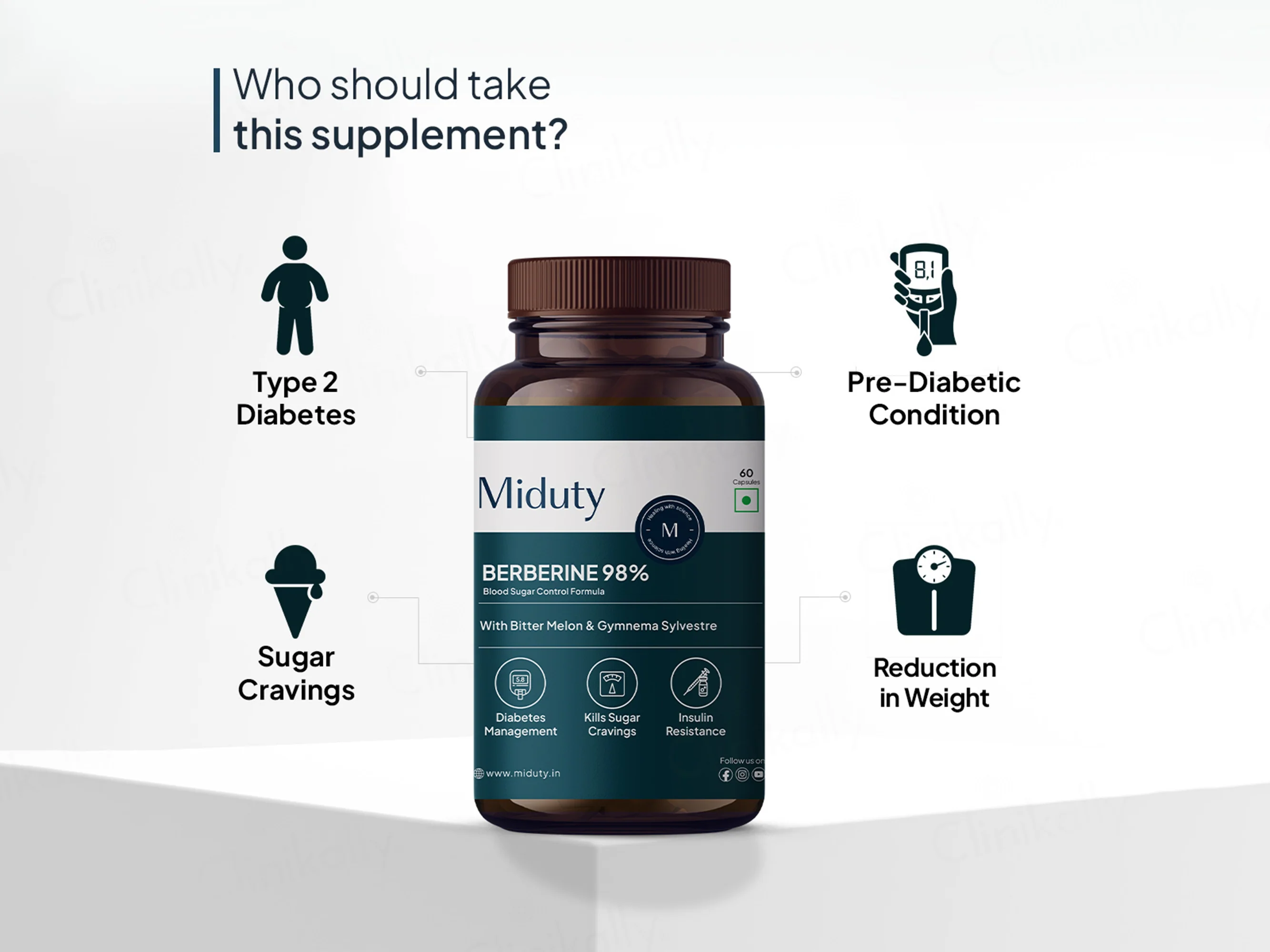Miduty Berberine 98% Blood Sugar Control Formula Capsule - Image 5
