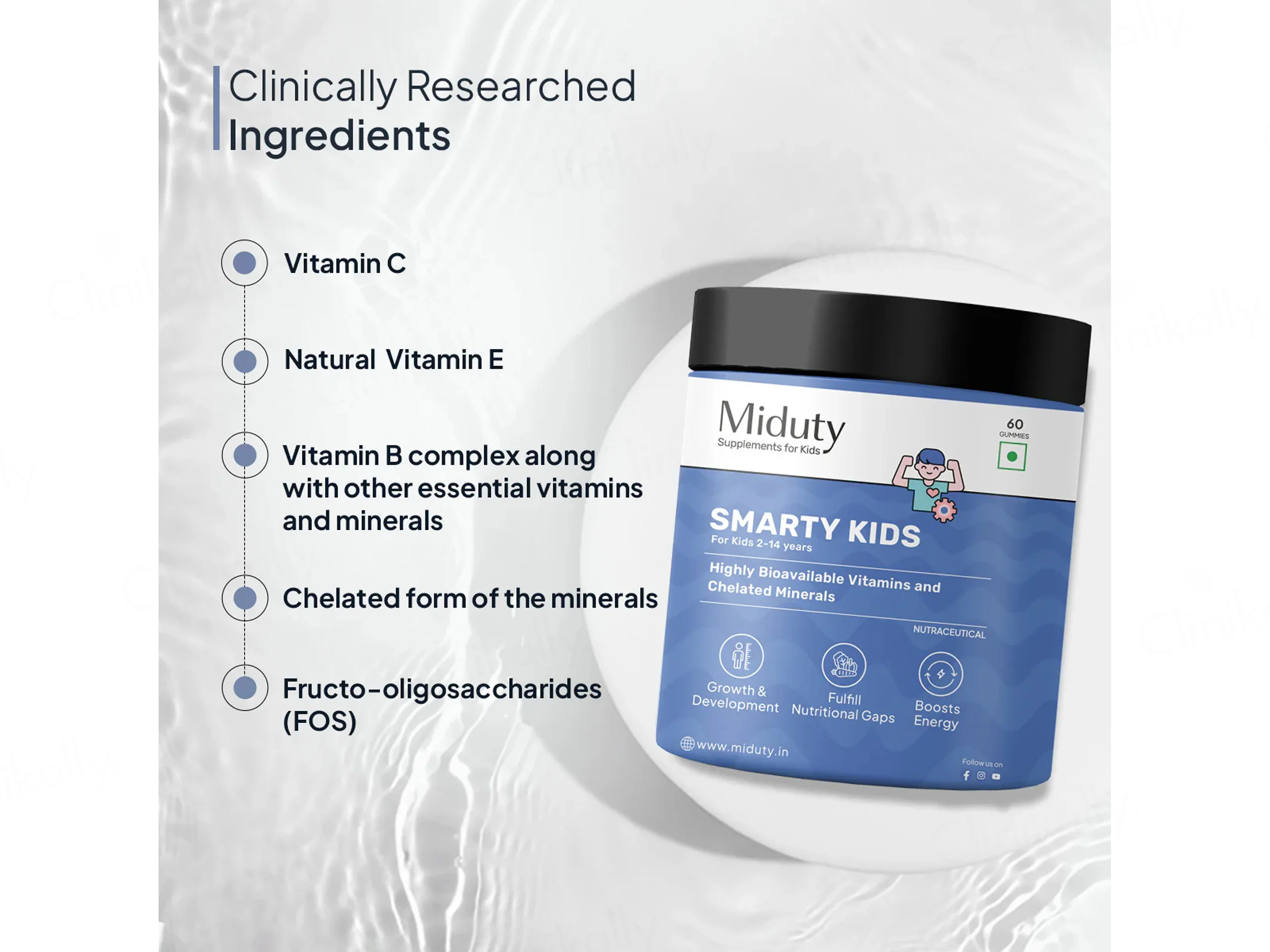 Miduty Smarty Kids Multivitamin Gummies For Kids 2-14 Years - Image 5