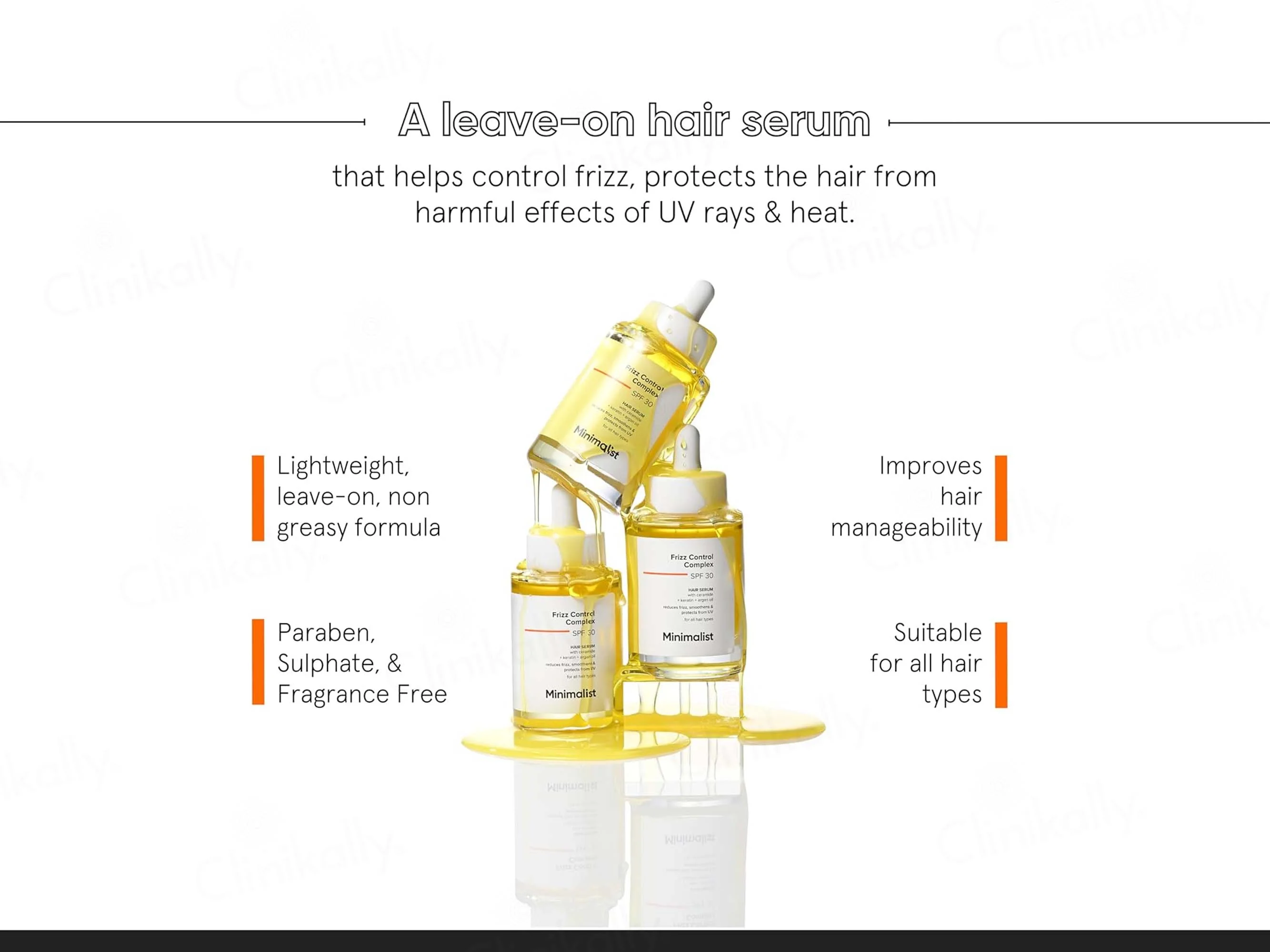 Minimalist Frizz Control Complex Hair Serum SPF 30 - Image 2