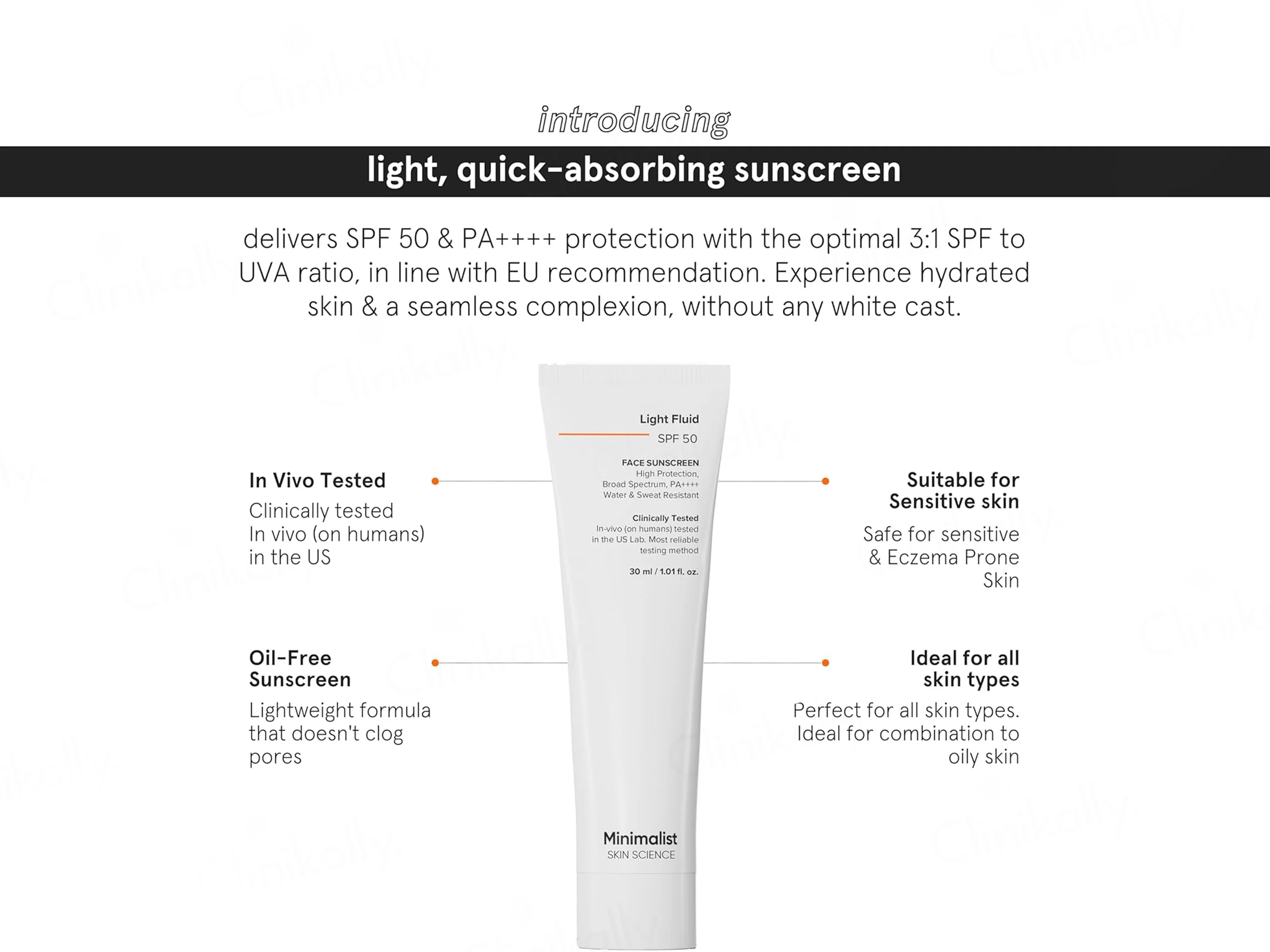 Minimalist Light Fluid Face Sunscreen SPF 50 PA++++ - Image 4