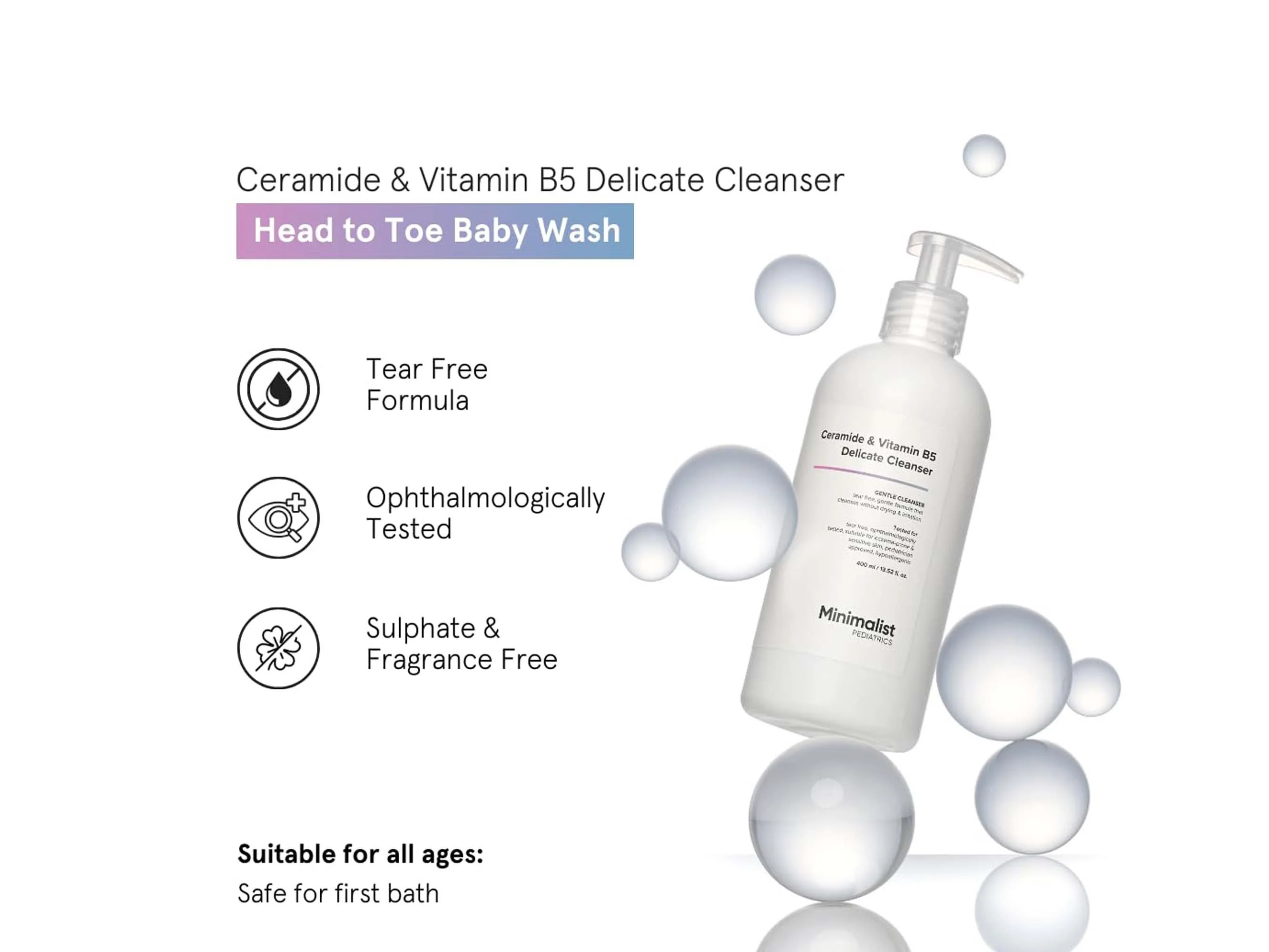 Minimalist Pediatrics Ceramide & Vitamin B5 Delicate Cleanser - Image 5