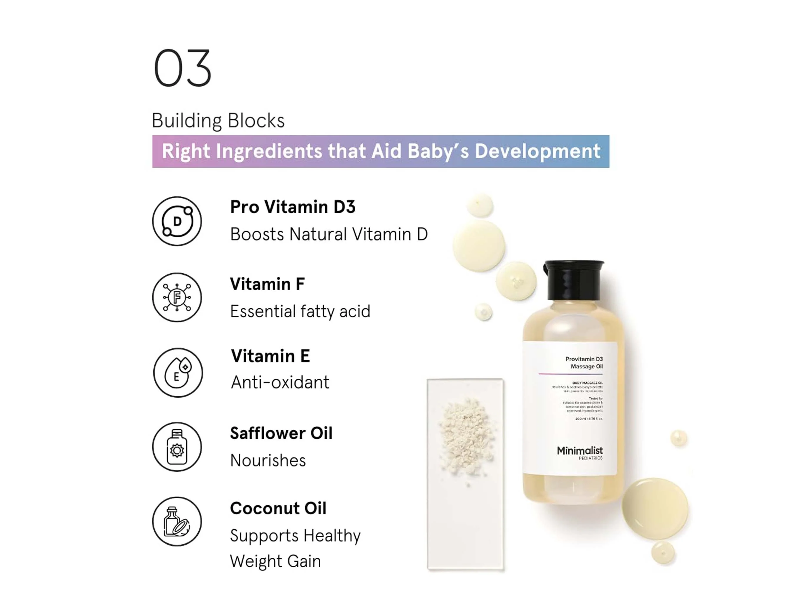 Minimalist Pediatrics Provitamin D3 Baby Massage Oil - Image 4