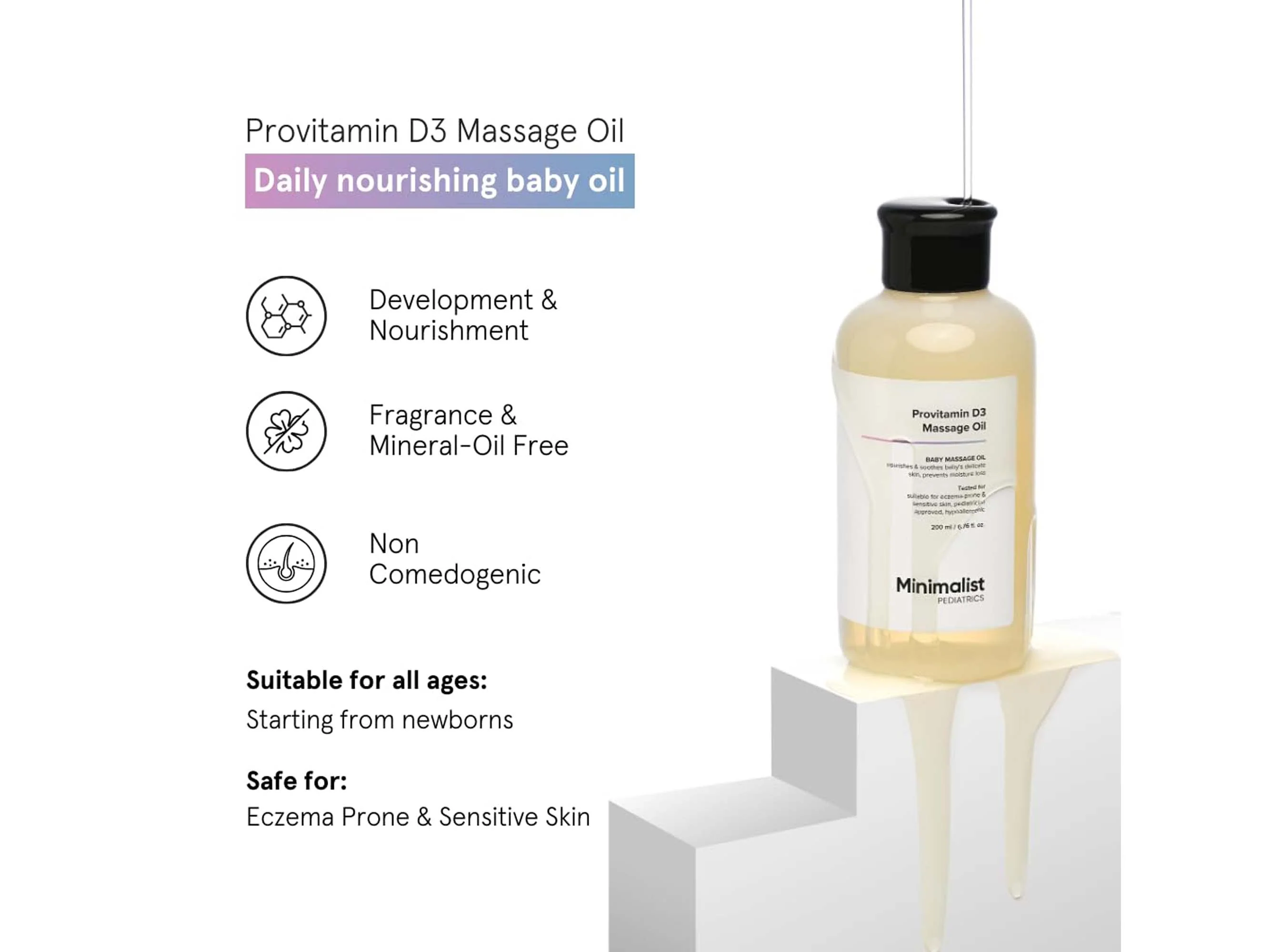 Minimalist Pediatrics Provitamin D3 Baby Massage Oil - Image 5