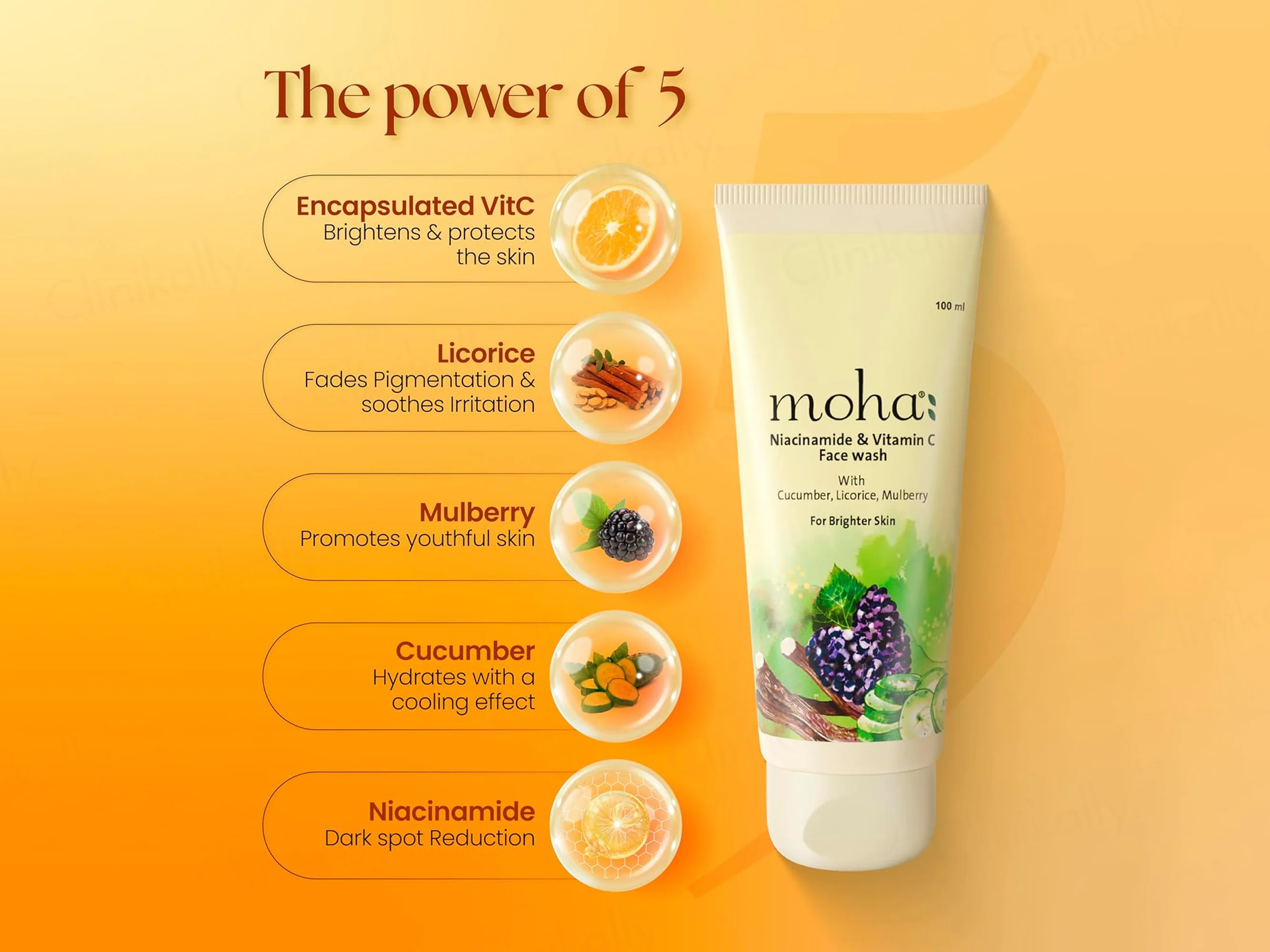 Moha: Niacinamide & Vitamin C Skin Brightening Face Wash - Image 2