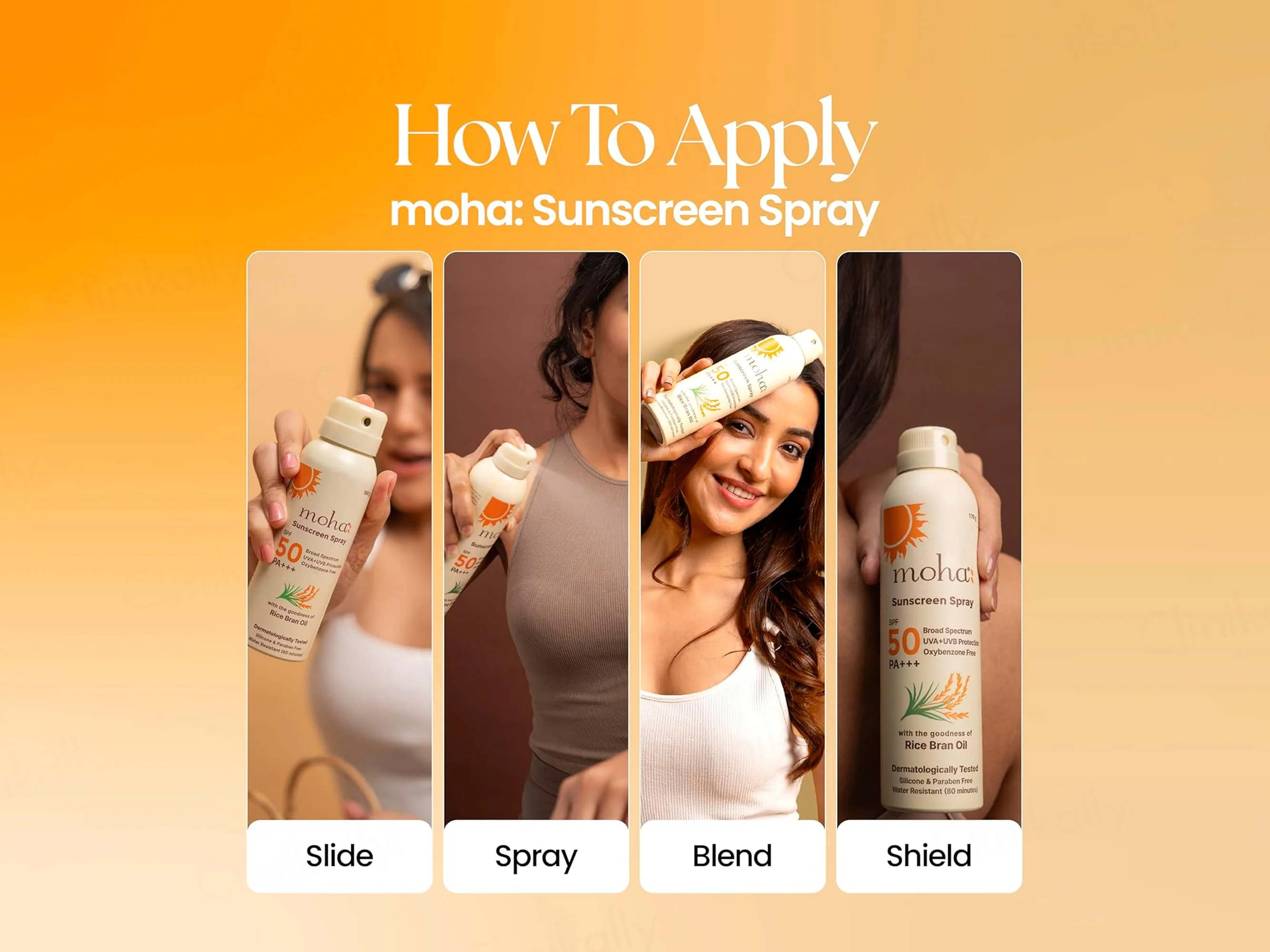 Moha: Rice Bran Oil Sunscreen Spray SPF 50 PA++++ - Image 4