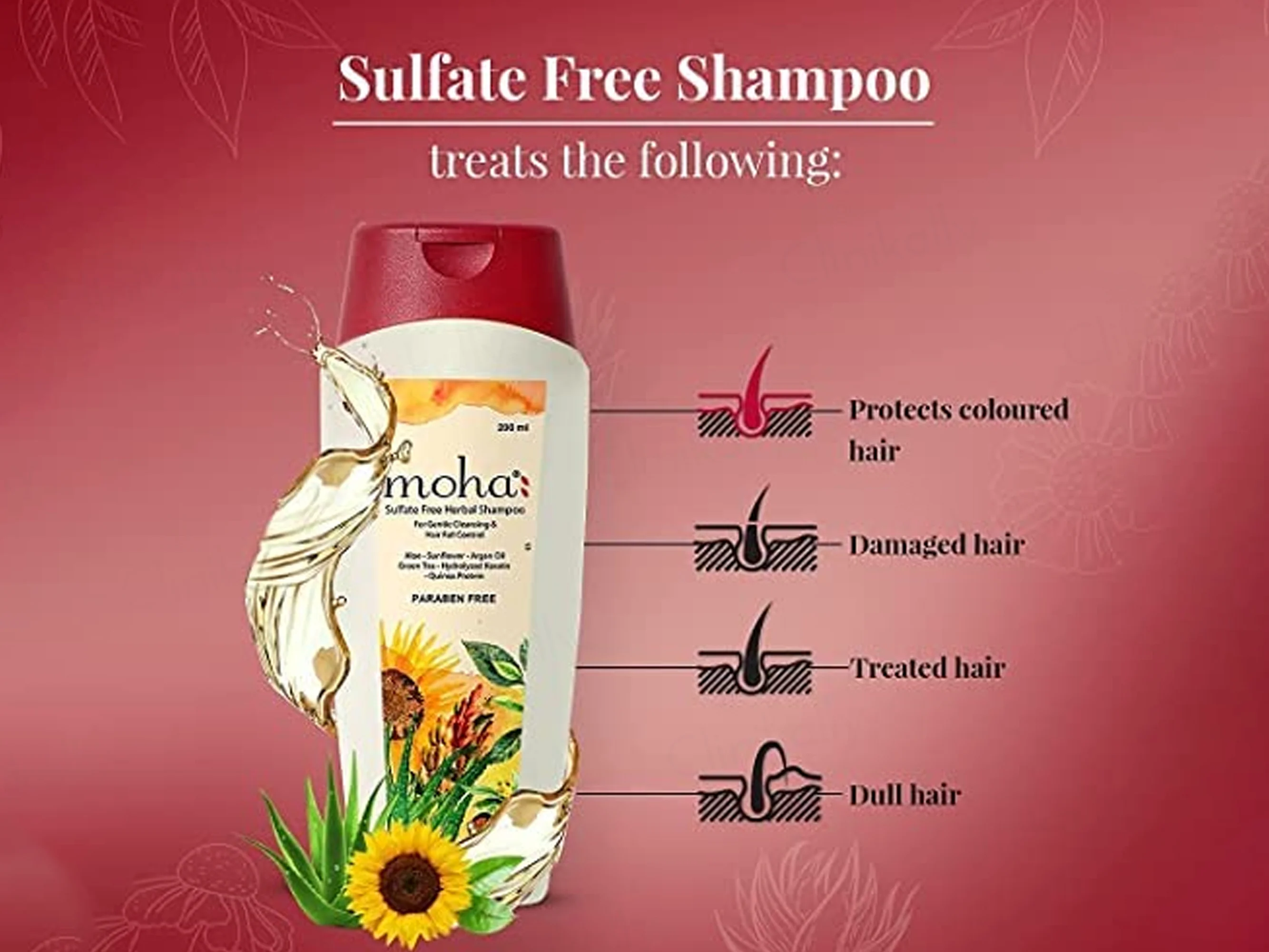 Moha: Sulfate Free Herbal Hair Fall Control Shampoo - Image 7