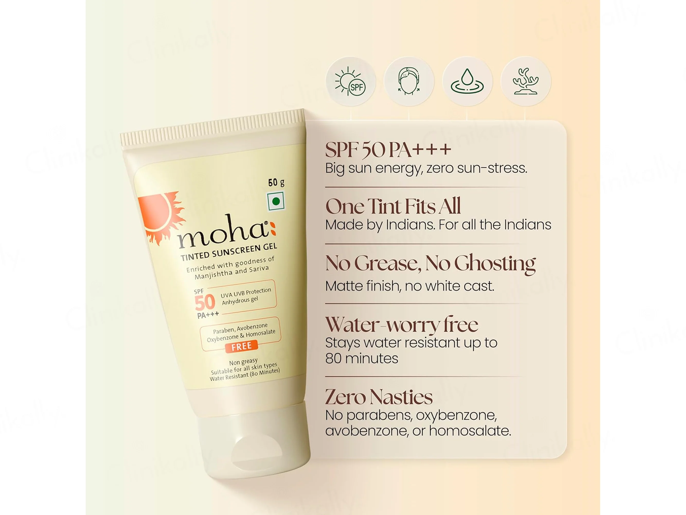 Moha: Tinted Sunscreen Gel SPF 50 PA+++ - Image 4