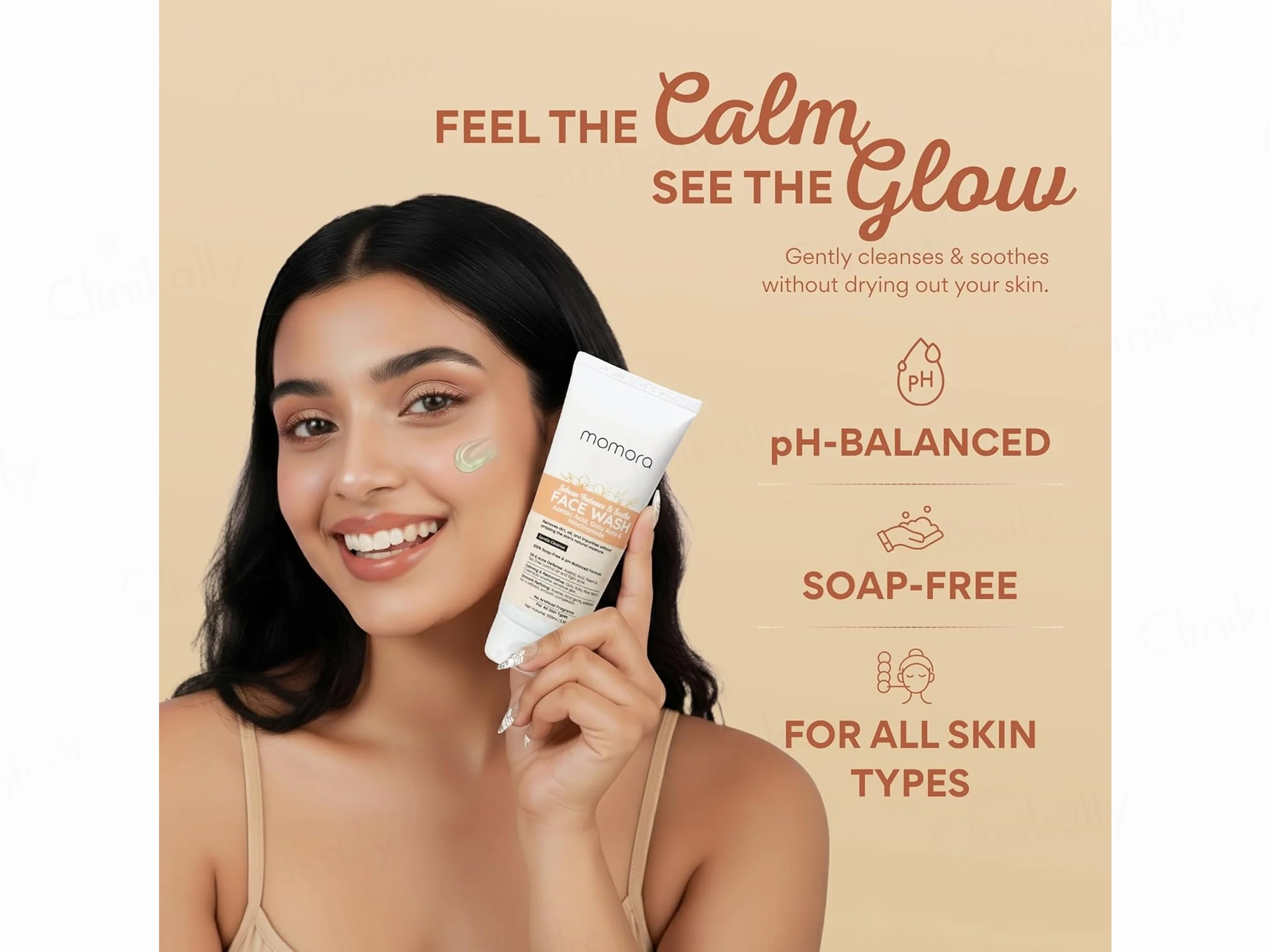 Momora Sebum Balance & Soothe Gentle Cleanse Face Wash - Image 2