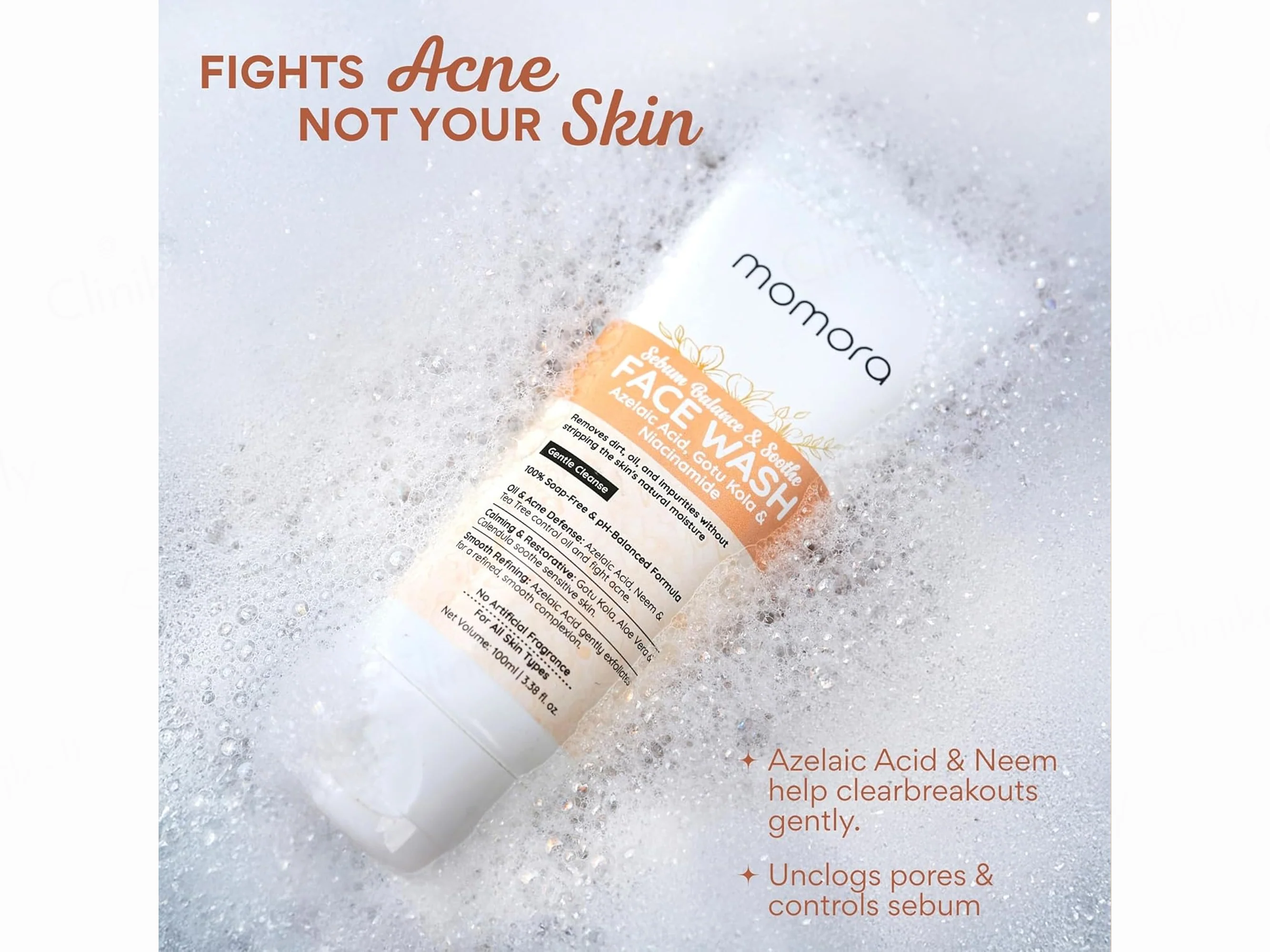 Momora Sebum Balance & Soothe Gentle Cleanse Face Wash - Image 4